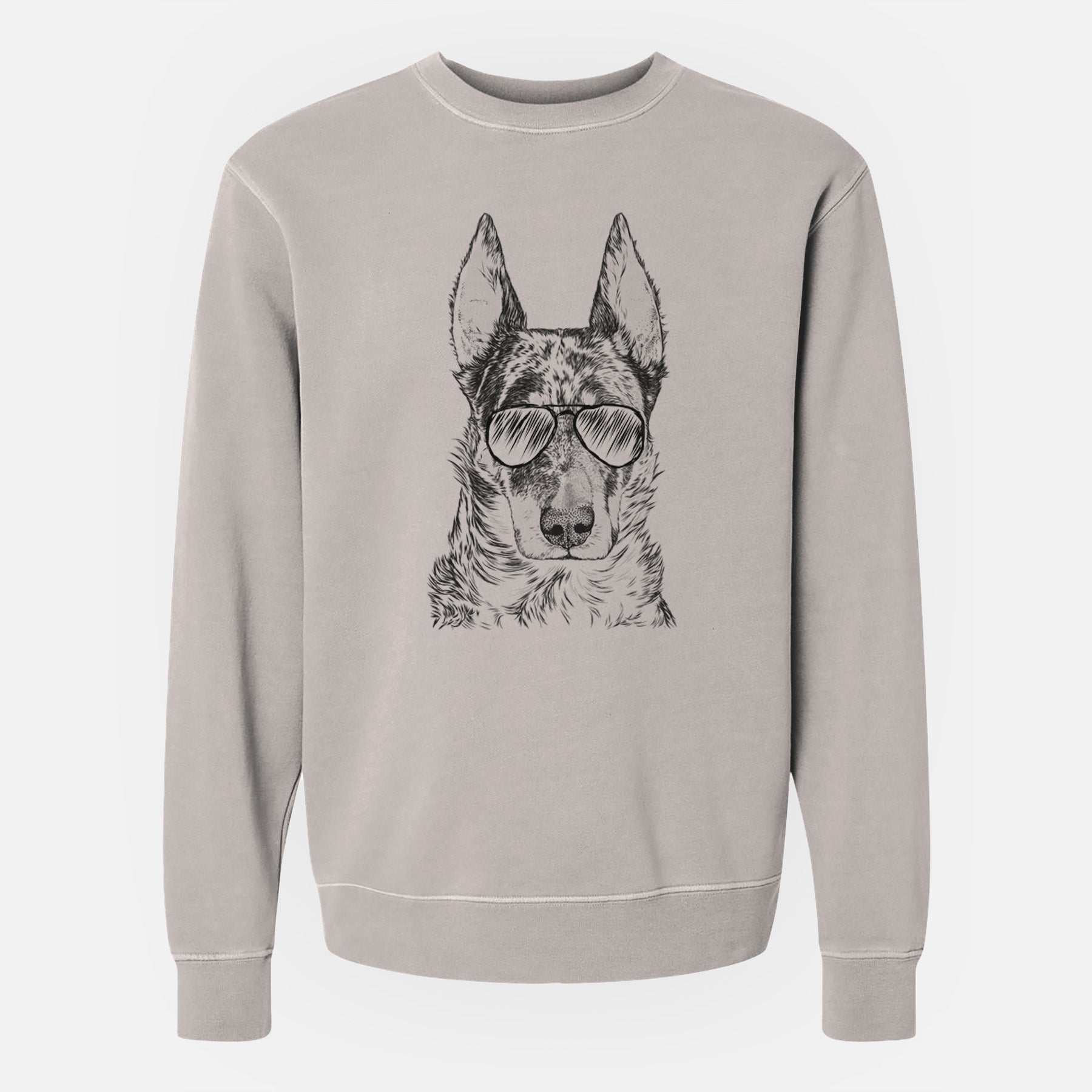 Aviator Nori the Beauceron - Unisex Pigment Dyed Crew Sweatshirt