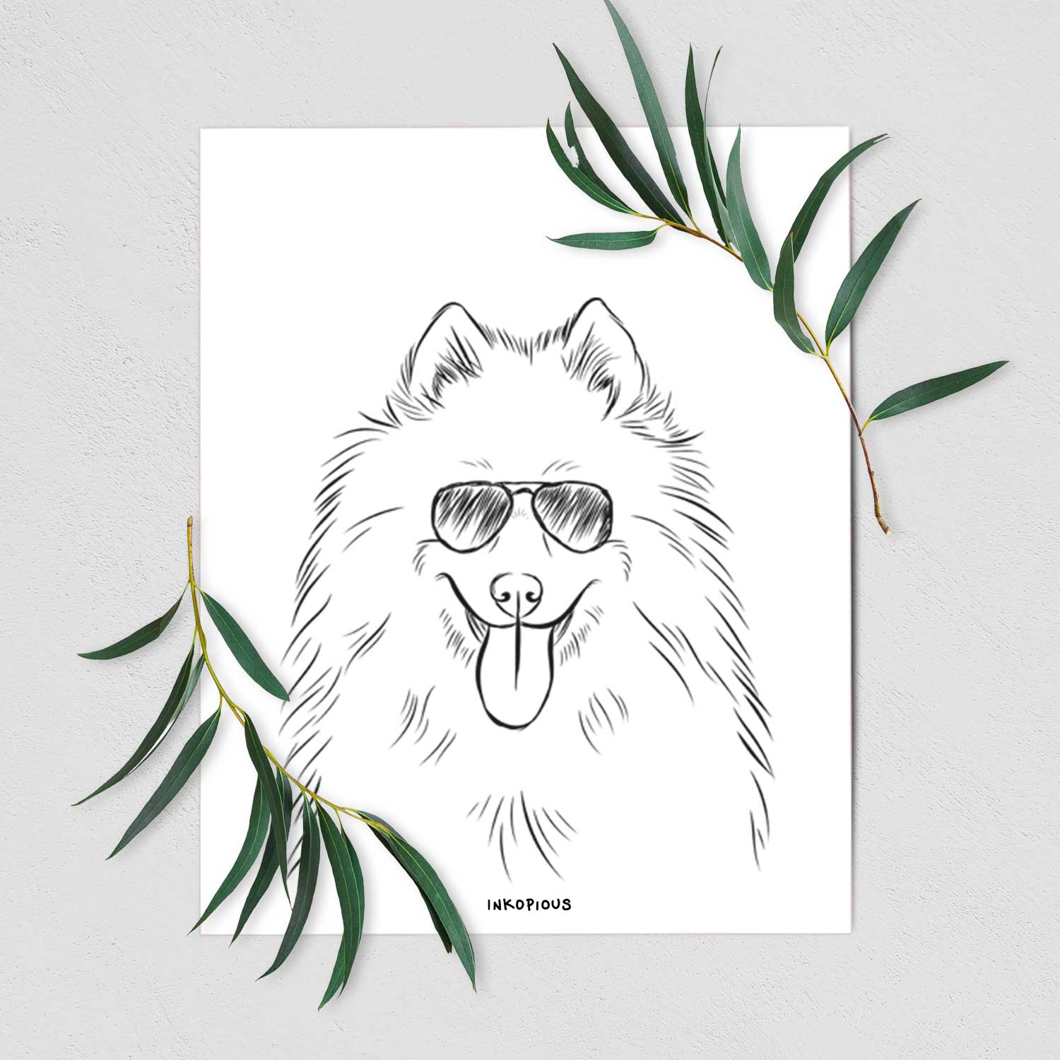 Nova the Samoyed Art Print