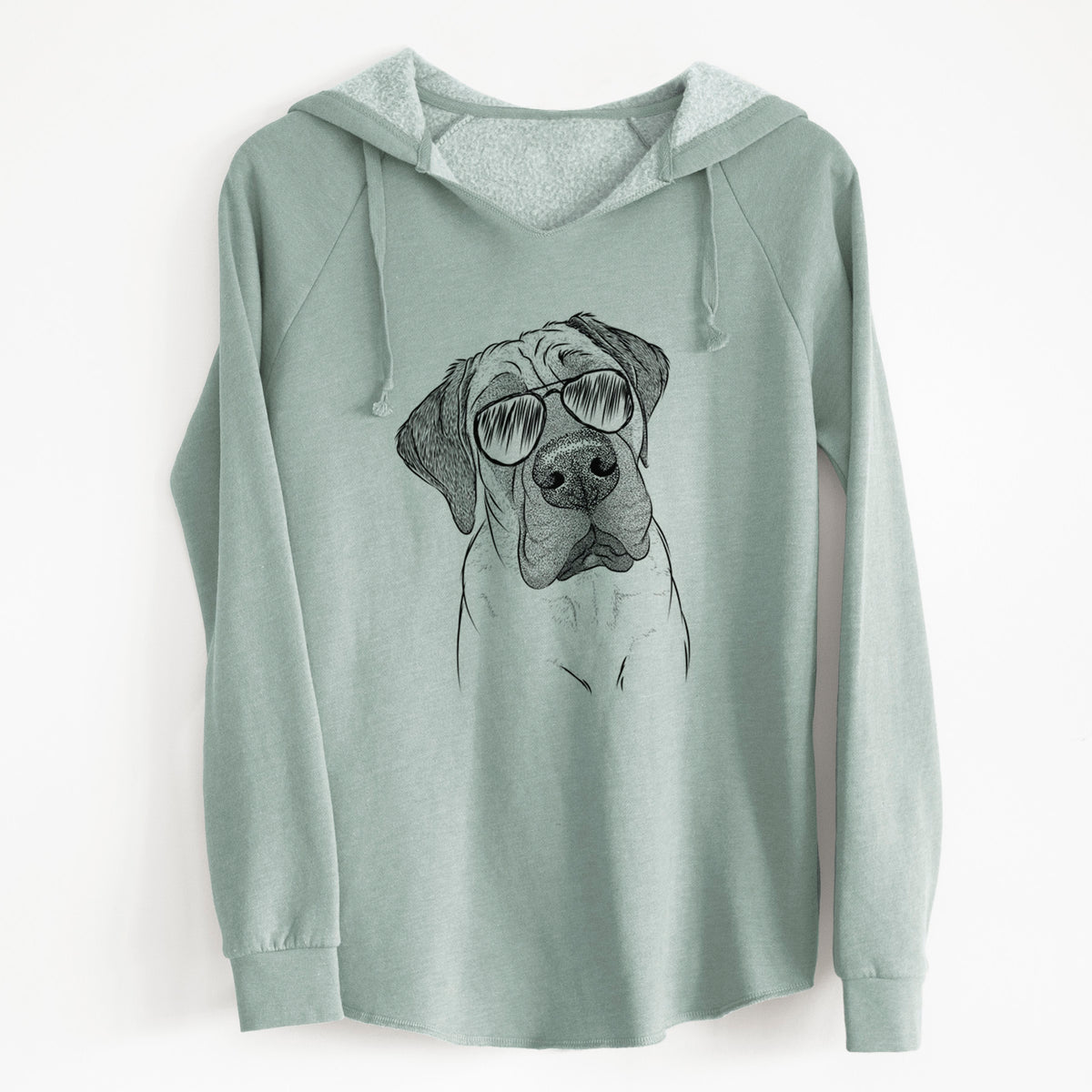 Aviator Nutterbutter the English Mastiff - Cali Wave Hooded Sweatshirt