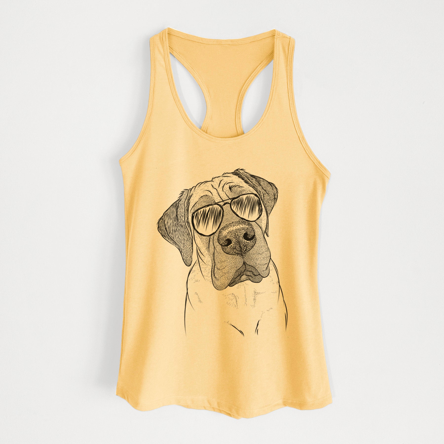 Nutterbutter the English Mastiff - Women's Racerback Tanktop