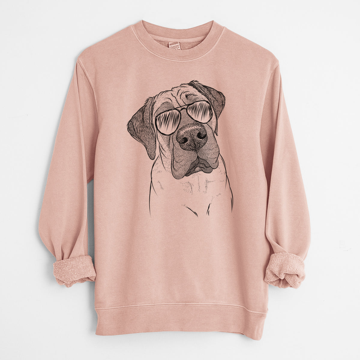 Aviator Nutterbutter the English Mastiff - Unisex Pigment Dyed Crew Sweatshirt