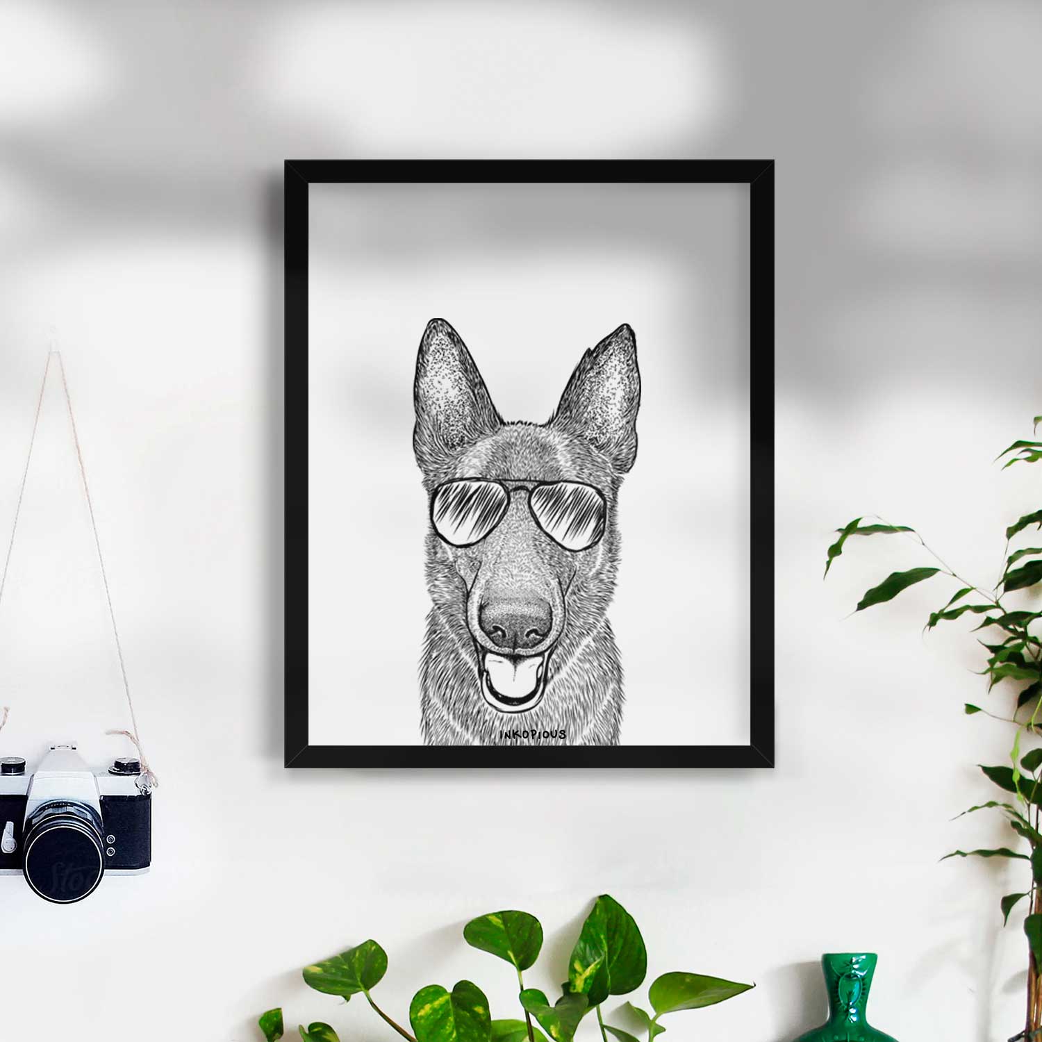 Nyx the German Shepherd Art Print