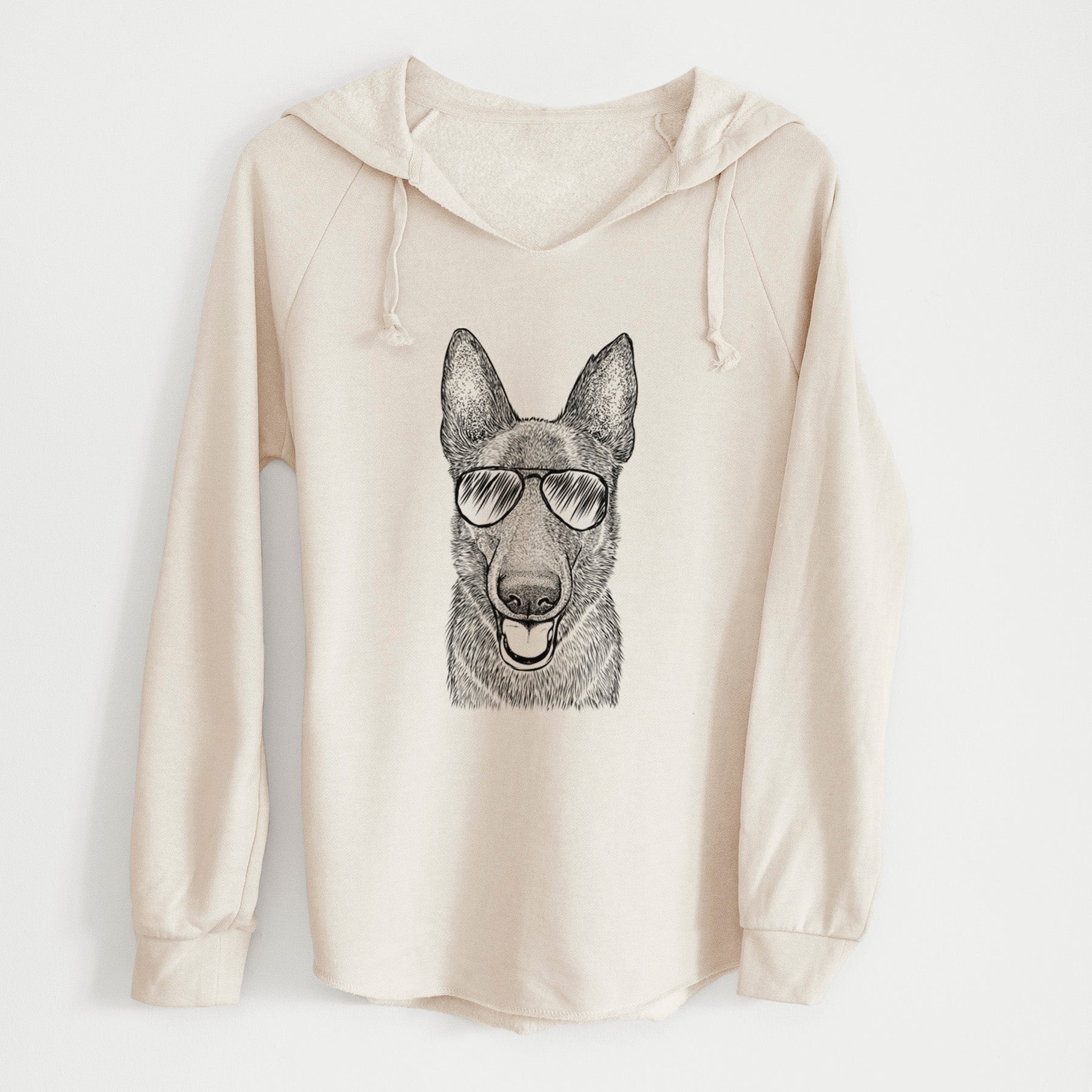 Aviator Nyx the German Shepherd - Cali Wave Hooded Sweatshirt