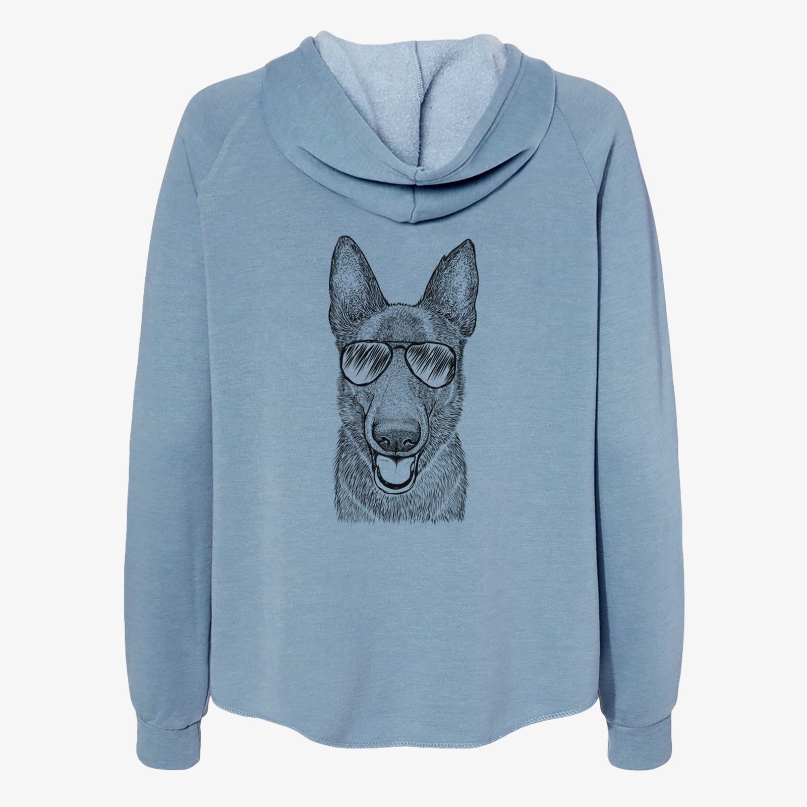 Nyx the German Shepherd - Women's Cali Wave Zip-Up Sweatshirt