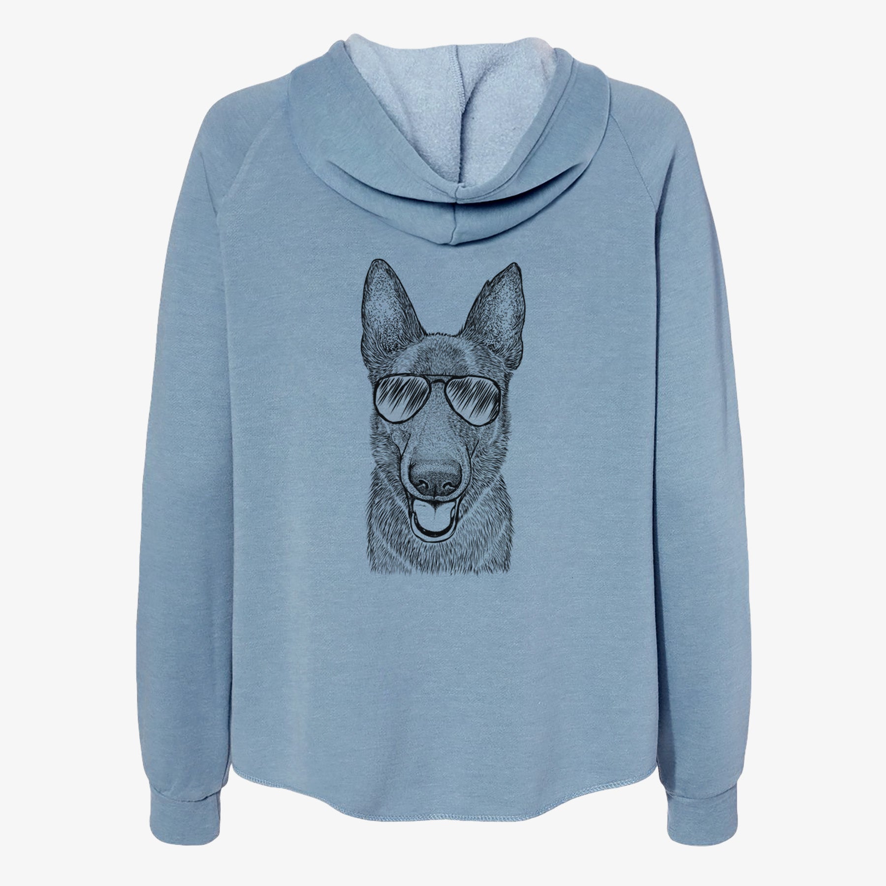 Nyx the German Shepherd - Women's Cali Wave Zip-Up Sweatshirt