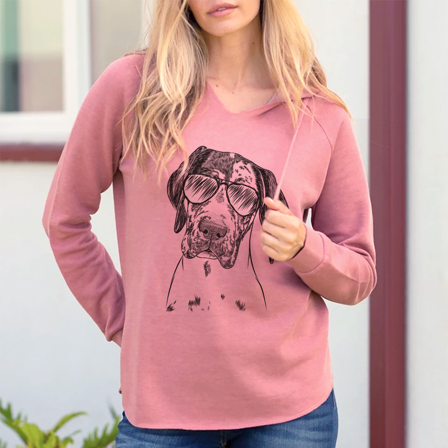 Aviator Nyx the Great Dane - Cali Wave Hooded Sweatshirt