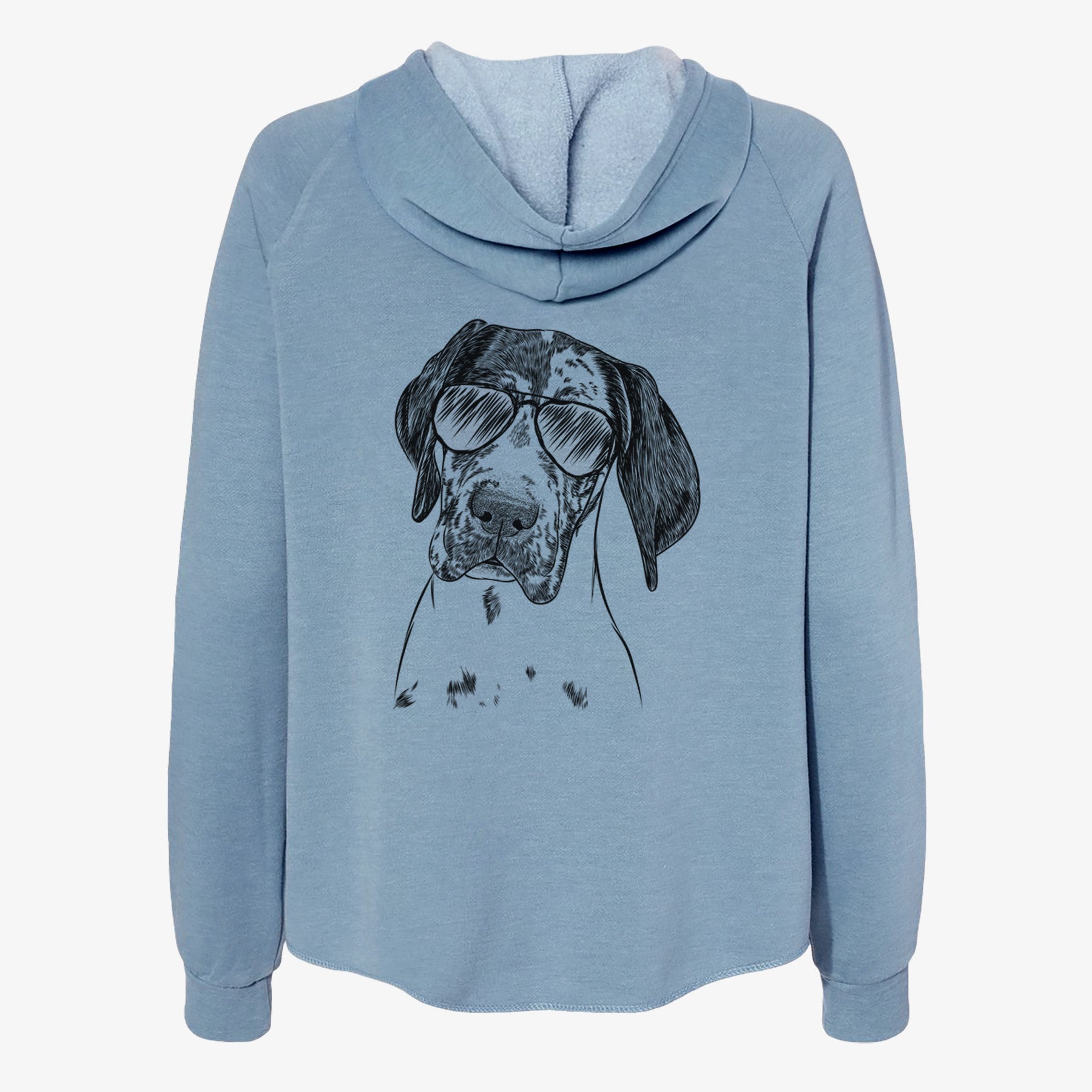 Nyx the Great Dane - Women's Cali Wave Zip-Up Sweatshirt