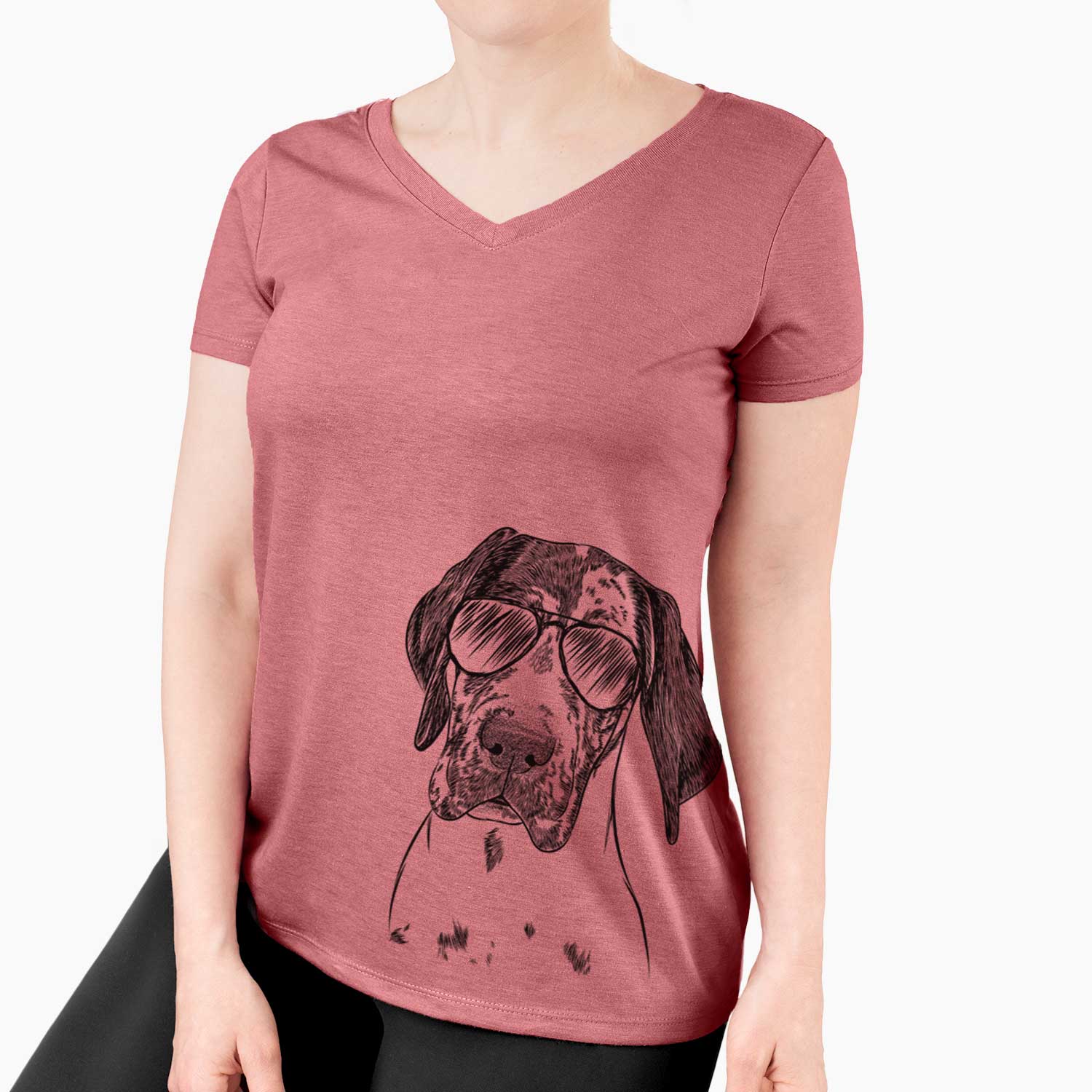 Aviator Nyx the Great Dane - Women's V-neck Shirt