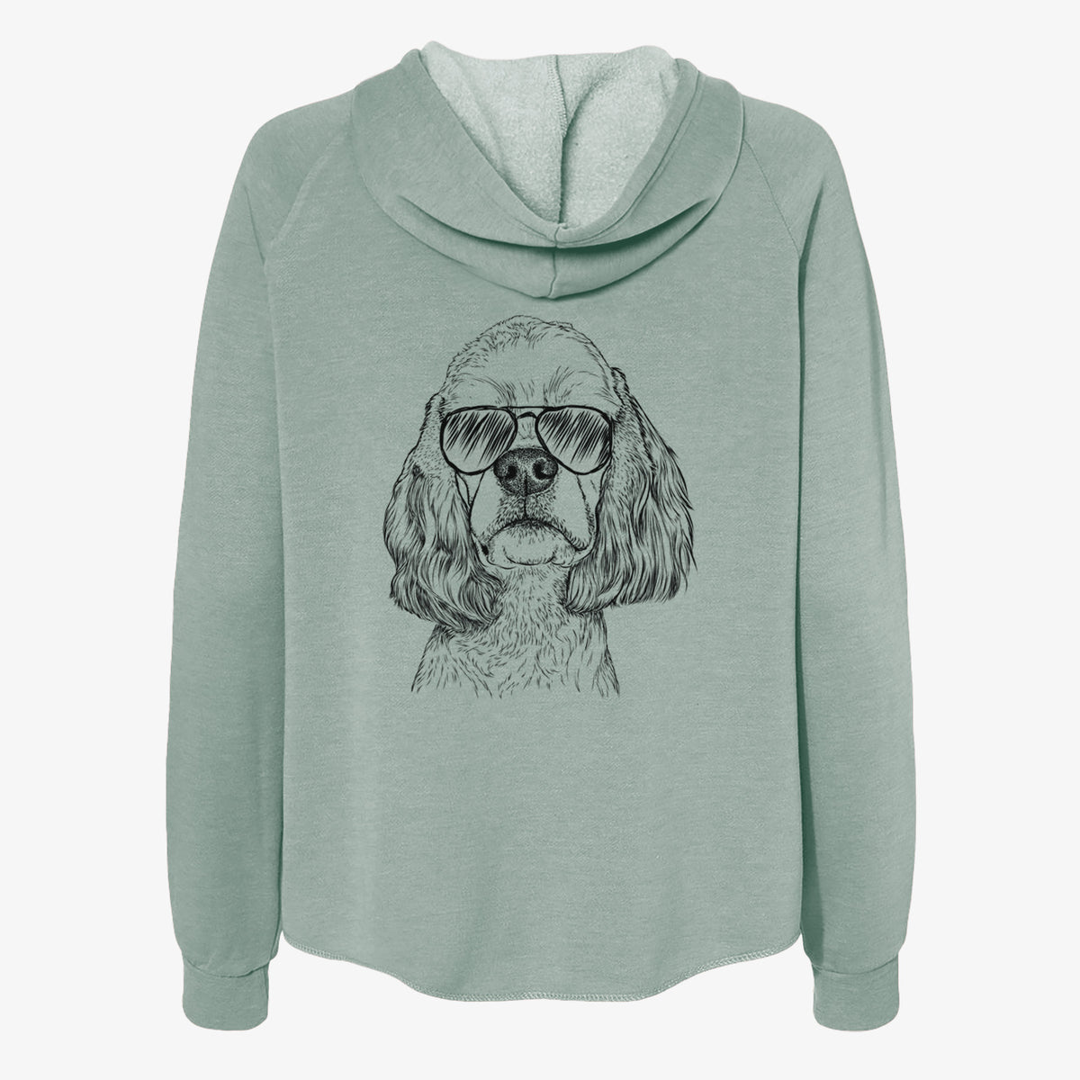 Oakley the American Cocker Spaniel - Women's Cali Wave Zip-Up Sweatshirt