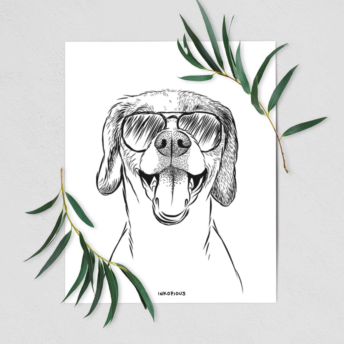 Obi the Beagle Mix Art Print