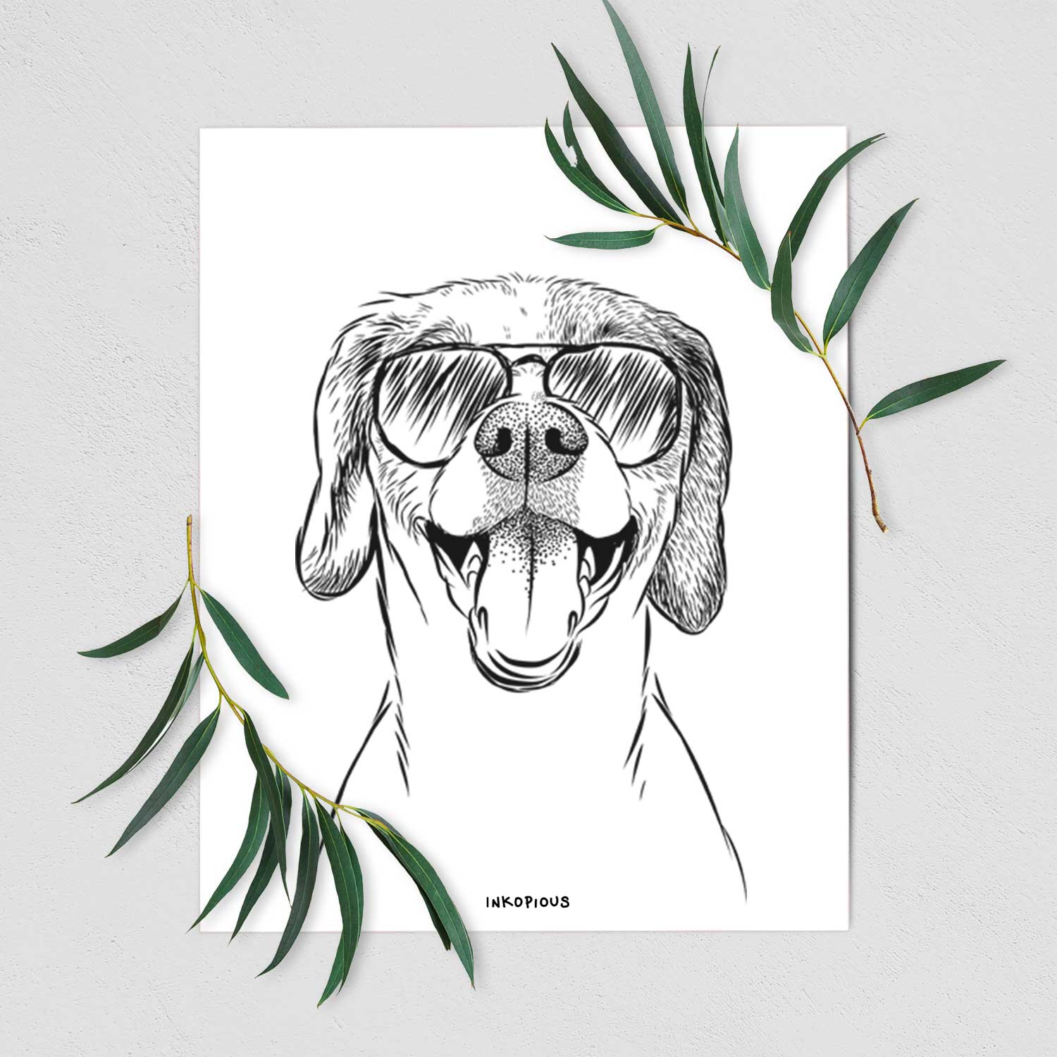 Obi the Beagle Mix Art Print