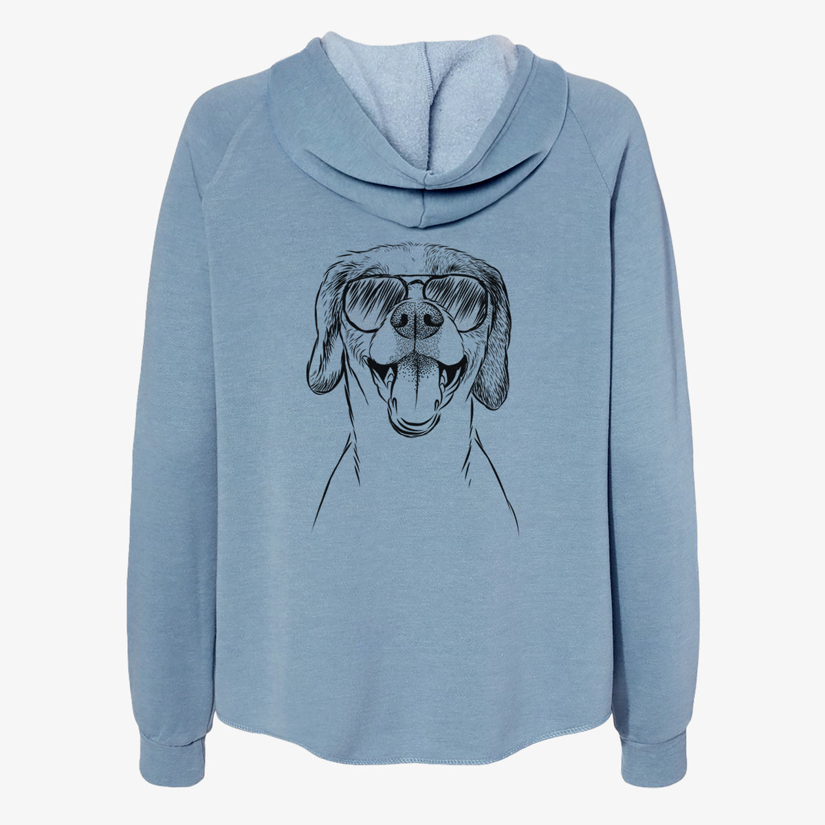 Obi the Beagle Mix - Women's Cali Wave Zip-Up Sweatshirt