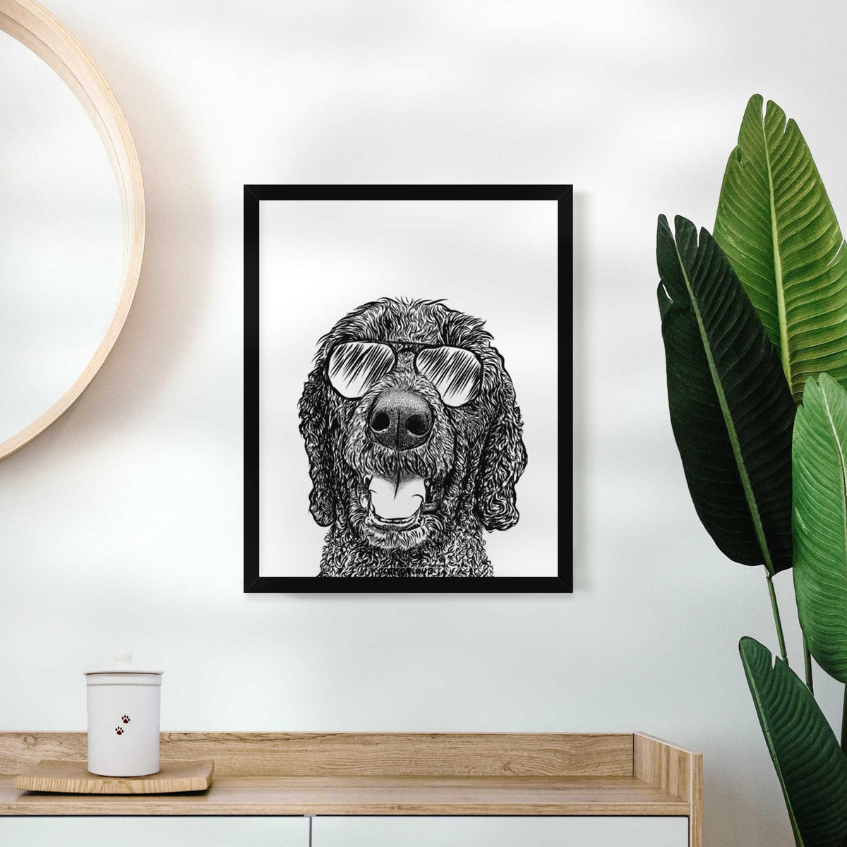 Obi James the Goldendoodle Art Print