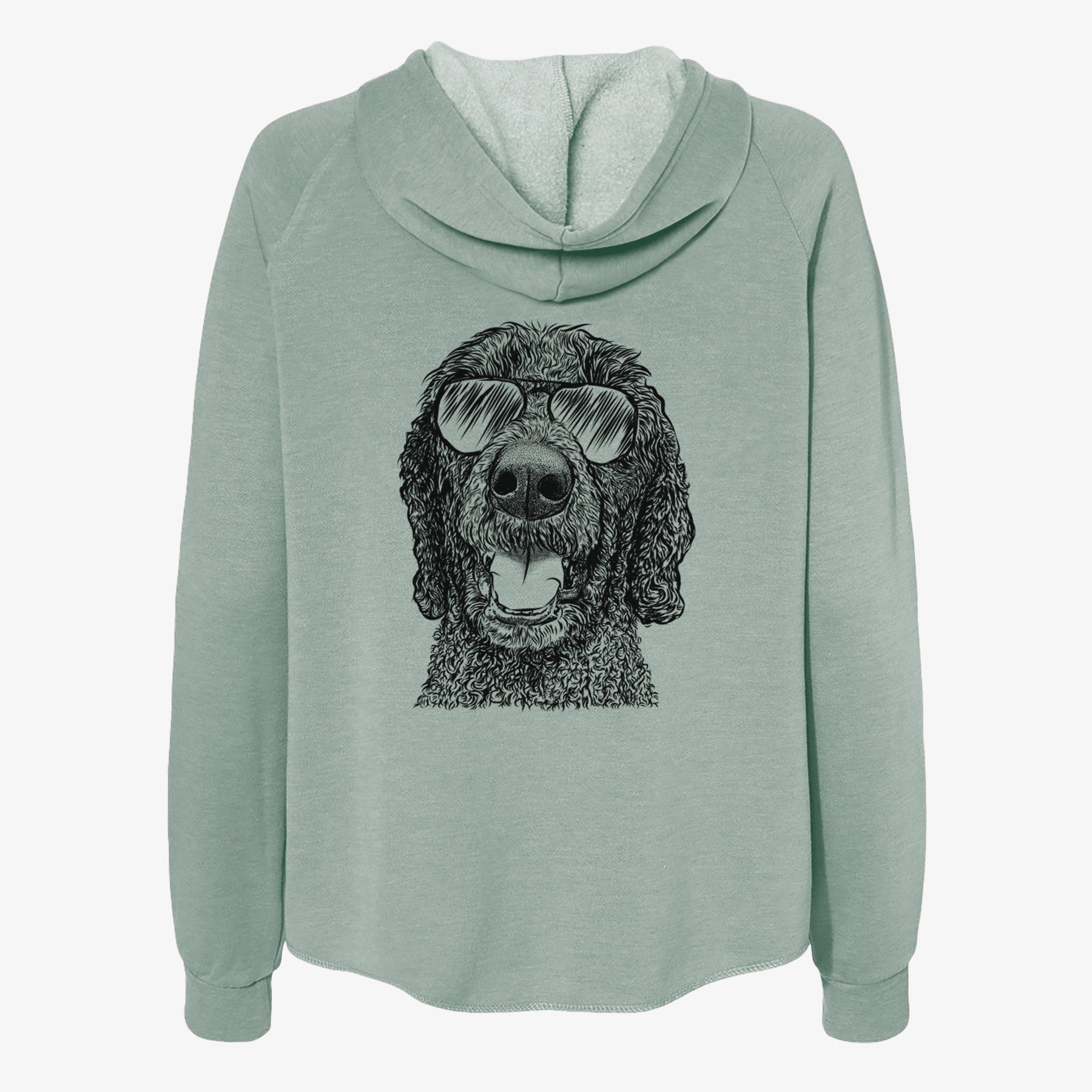 Obi James the Goldendoodle - Women's Cali Wave Zip-Up Sweatshirt