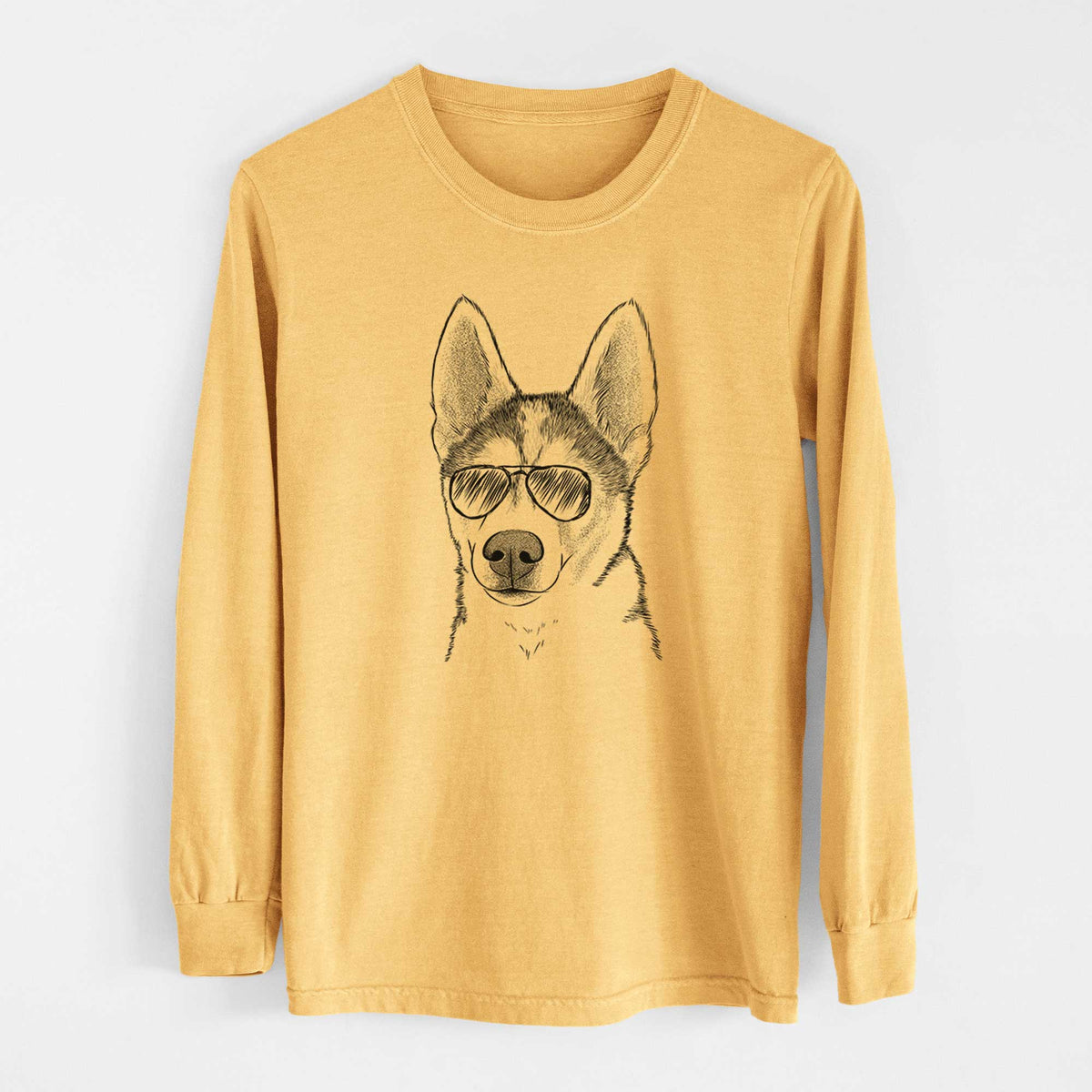 Aviators Odin the Siberian Husky - Heavyweight 100% Cotton Long Sleeve