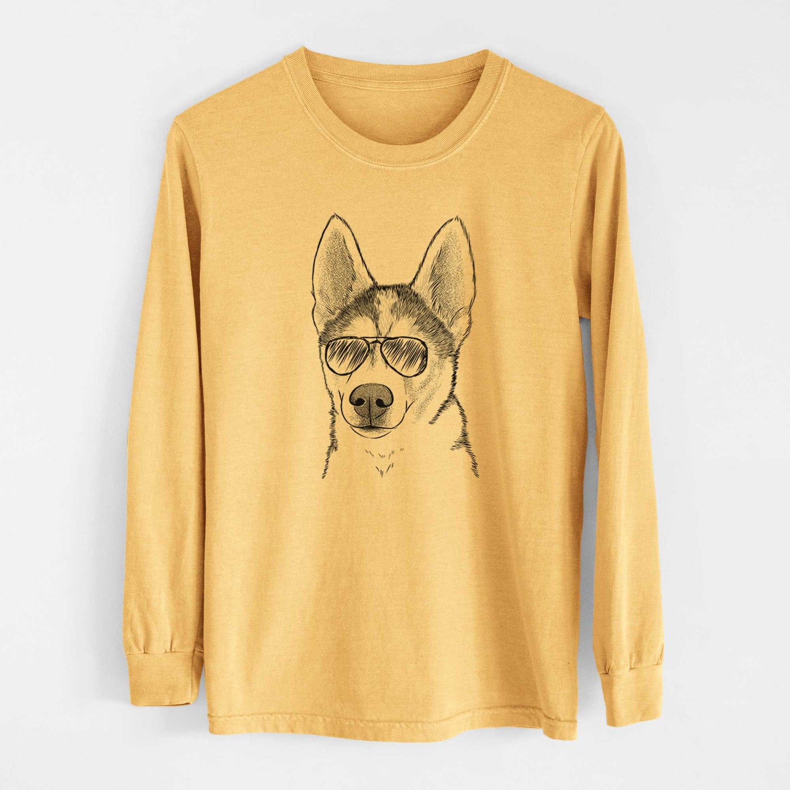 Aviators Odin the Siberian Husky - Heavyweight 100% Cotton Long Sleeve