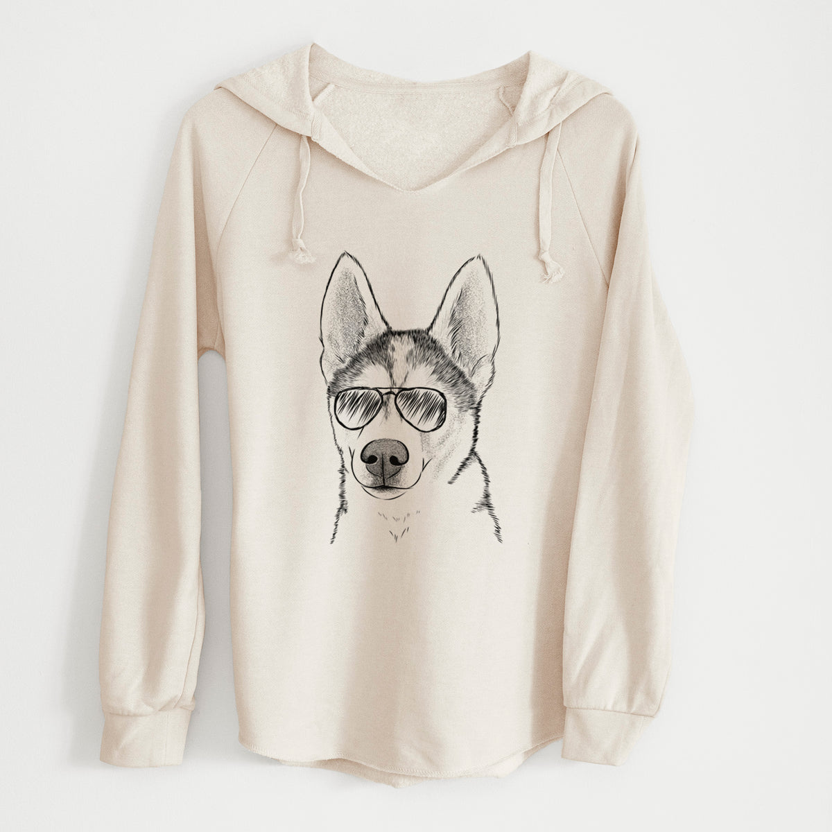 Aviator Odin the Siberian Husky - Cali Wave Hooded Sweatshirt