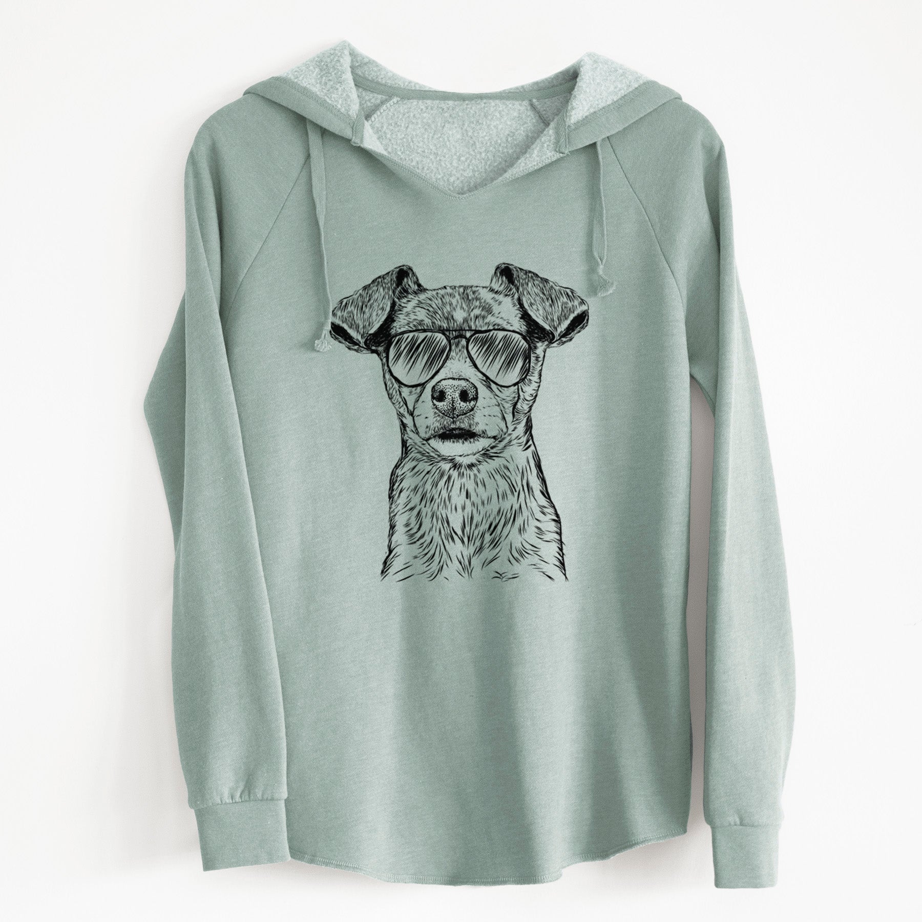 Aviator Olive the Mixed Breed - Cali Wave Hooded Sweatshirt