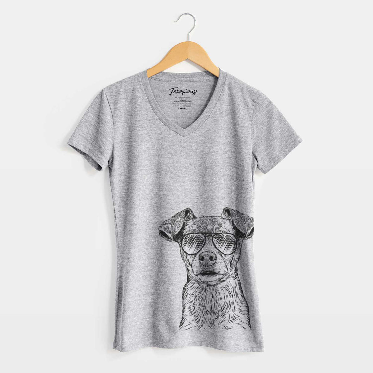 Aviator Olive the Mixed Breed - Women&#39;s V-neck Shirt