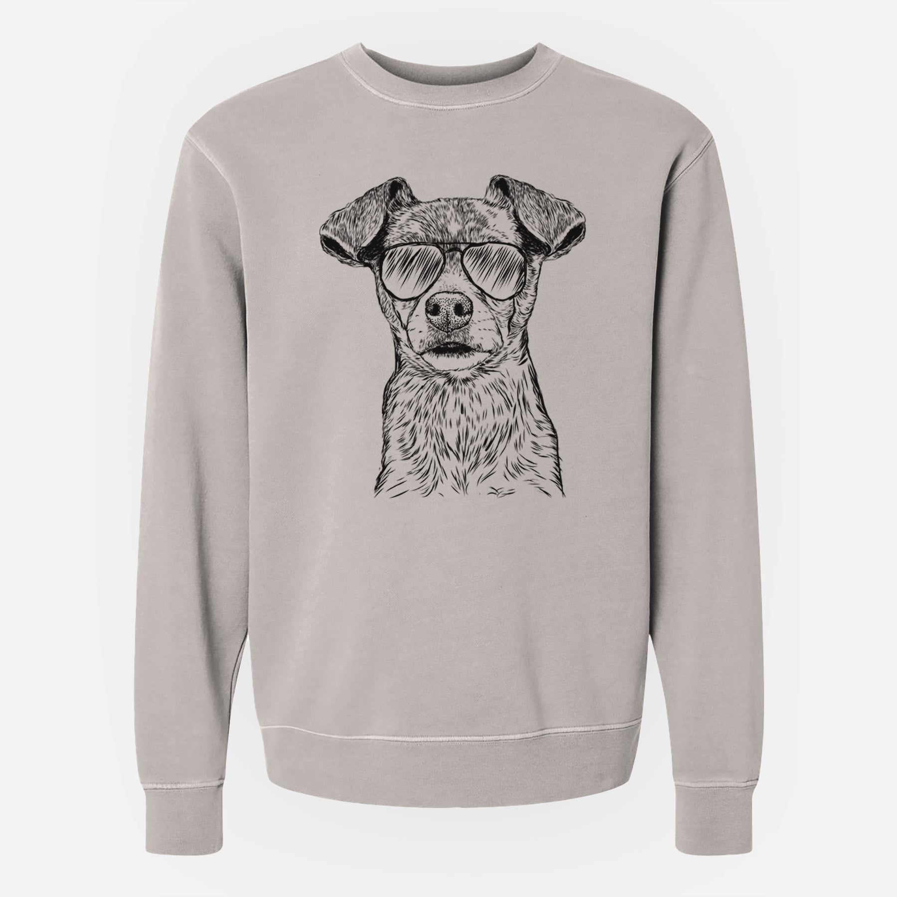 Aviator Olive the Mixed Breed - Unisex Pigment Dyed Crew Sweatshirt