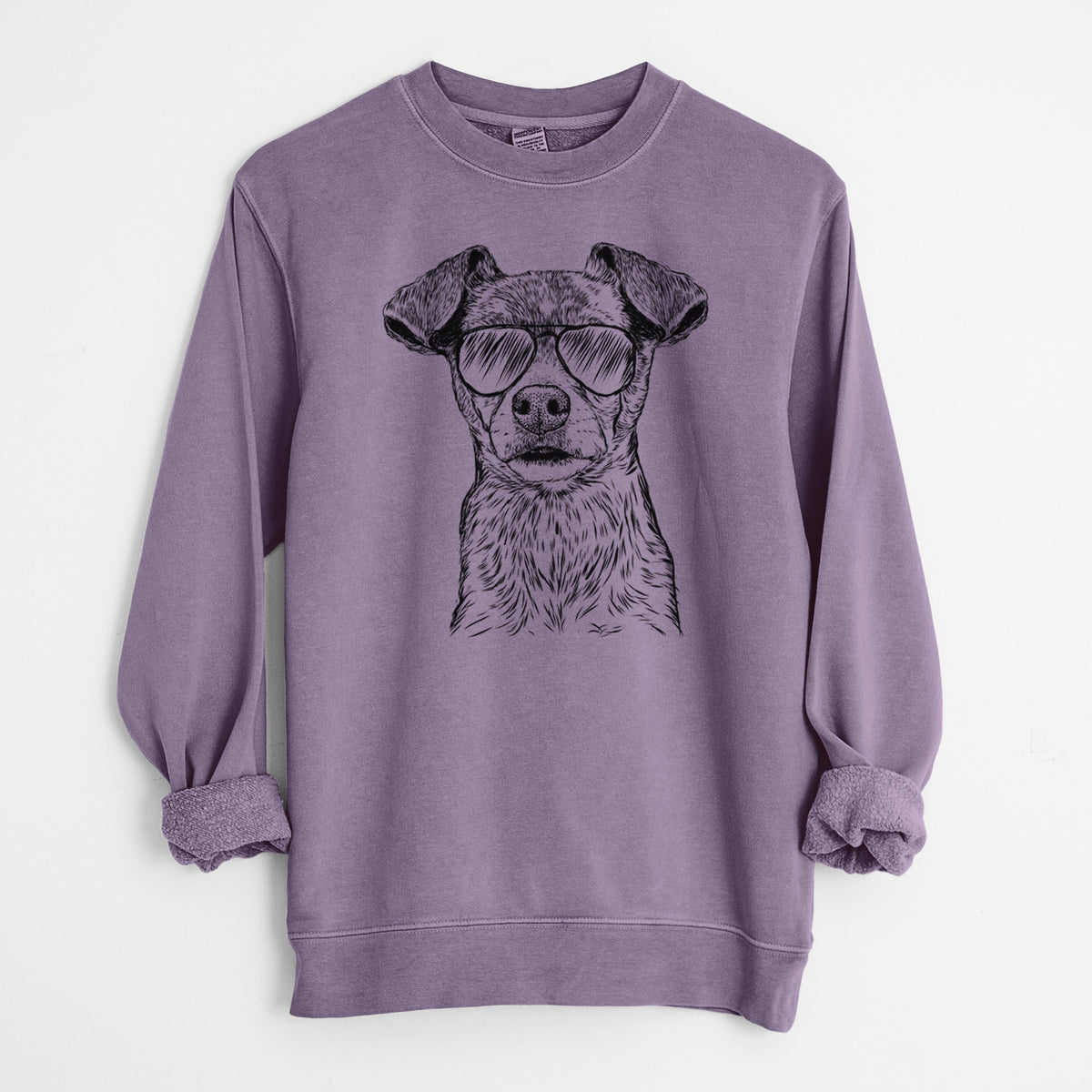 Aviator Olive the Mixed Breed - Unisex Pigment Dyed Crew Sweatshirt