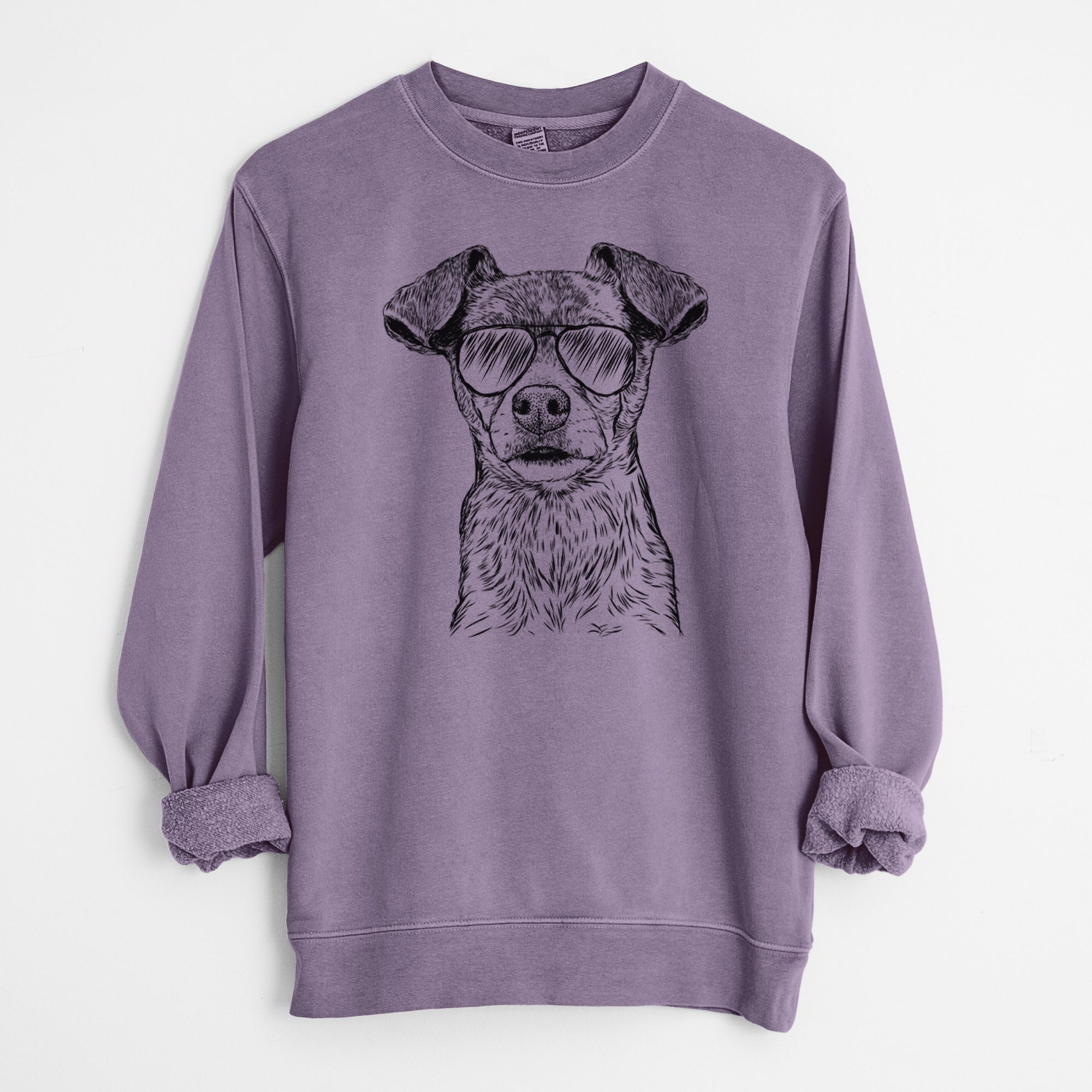 Aviator Olive the Mixed Breed - Unisex Pigment Dyed Crew Sweatshirt