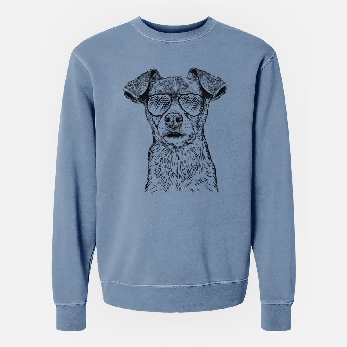 Aviator Olive the Mixed Breed - Unisex Pigment Dyed Crew Sweatshirt