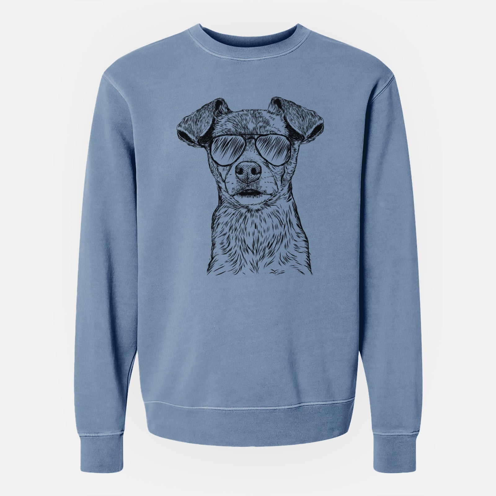 Aviator Olive the Mixed Breed - Unisex Pigment Dyed Crew Sweatshirt