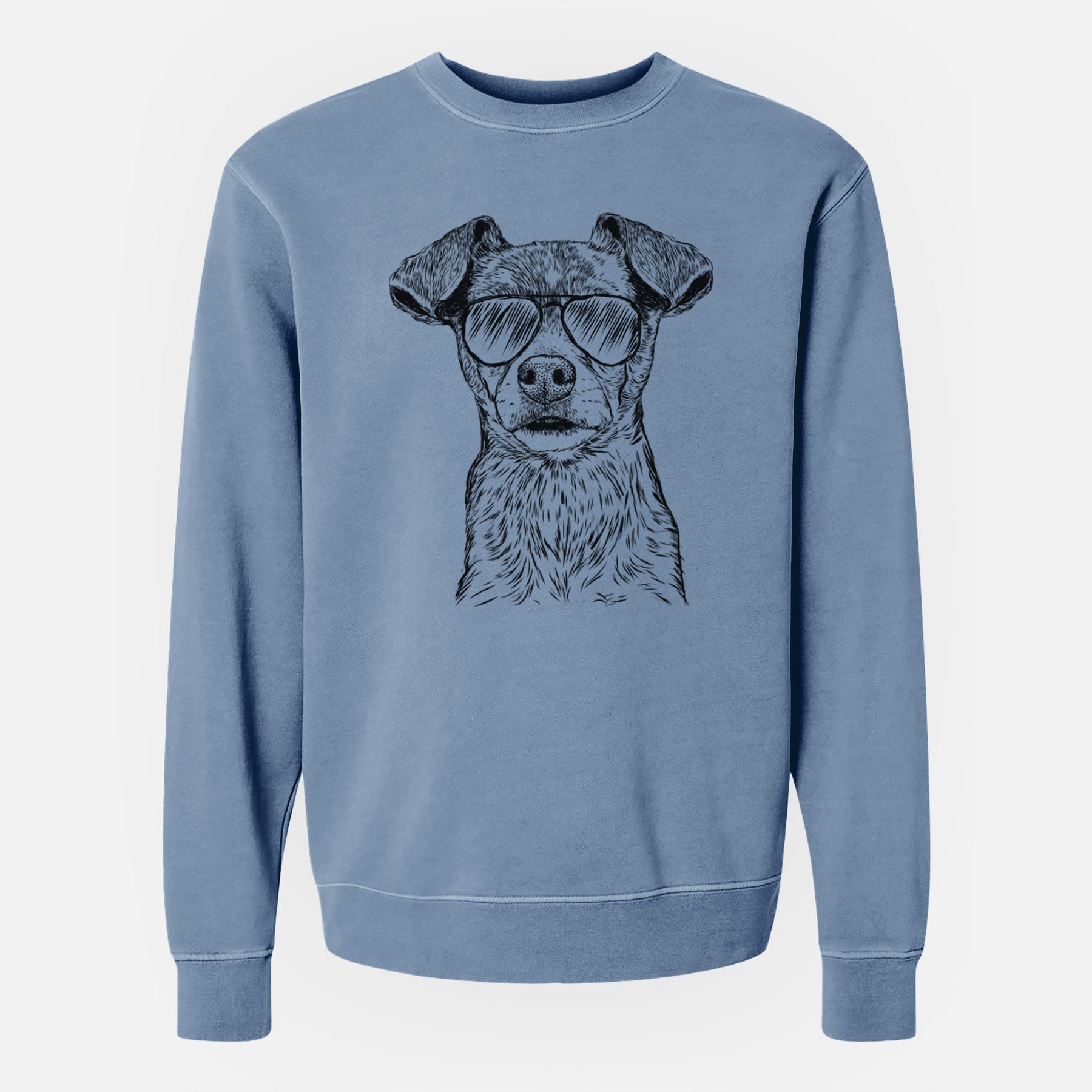 Aviator Olive the Mixed Breed - Unisex Pigment Dyed Crew Sweatshirt