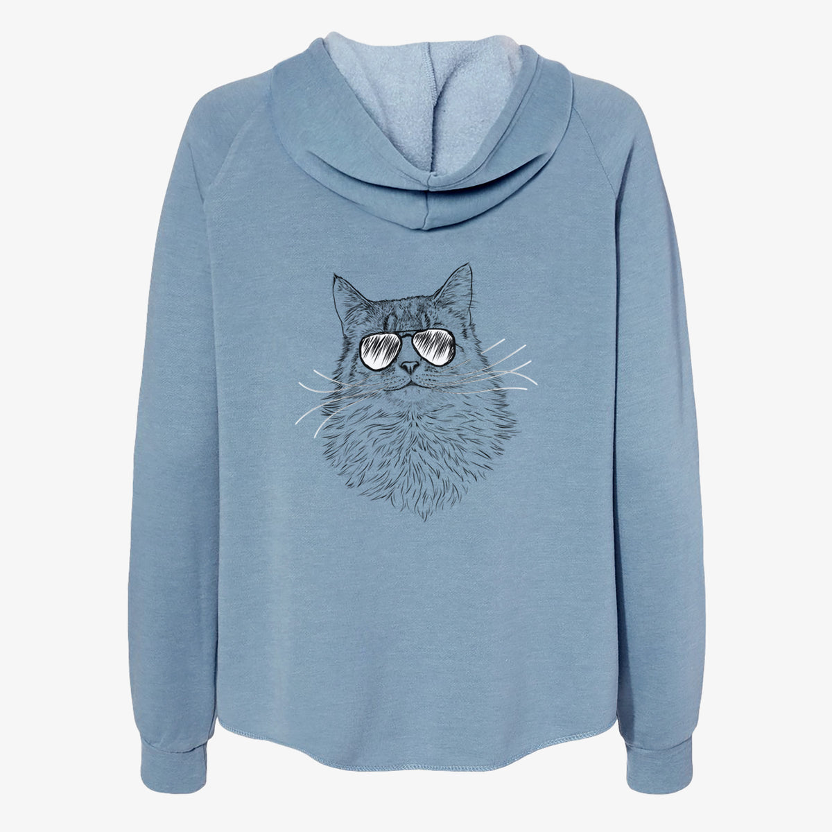 Olive the Cat - Women's Cali Wave Zip-Up Sweatshirt