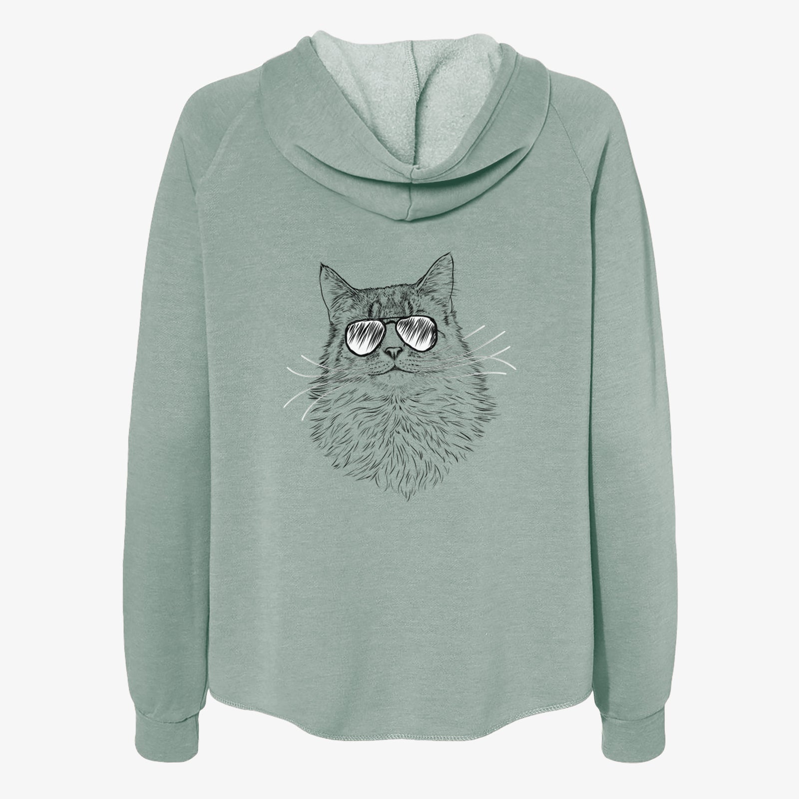 Olive the Cat - Women's Cali Wave Zip-Up Sweatshirt