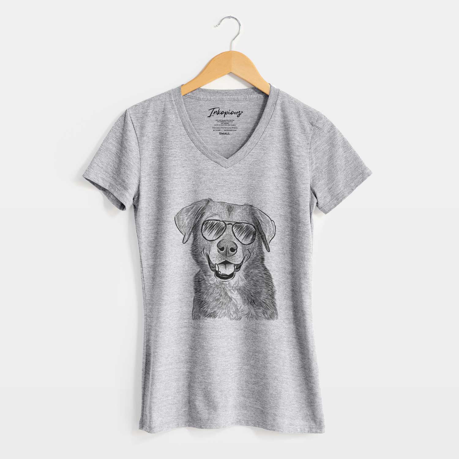 Aviator Oliver the Mixed Breed - Women's V-neck Shirt