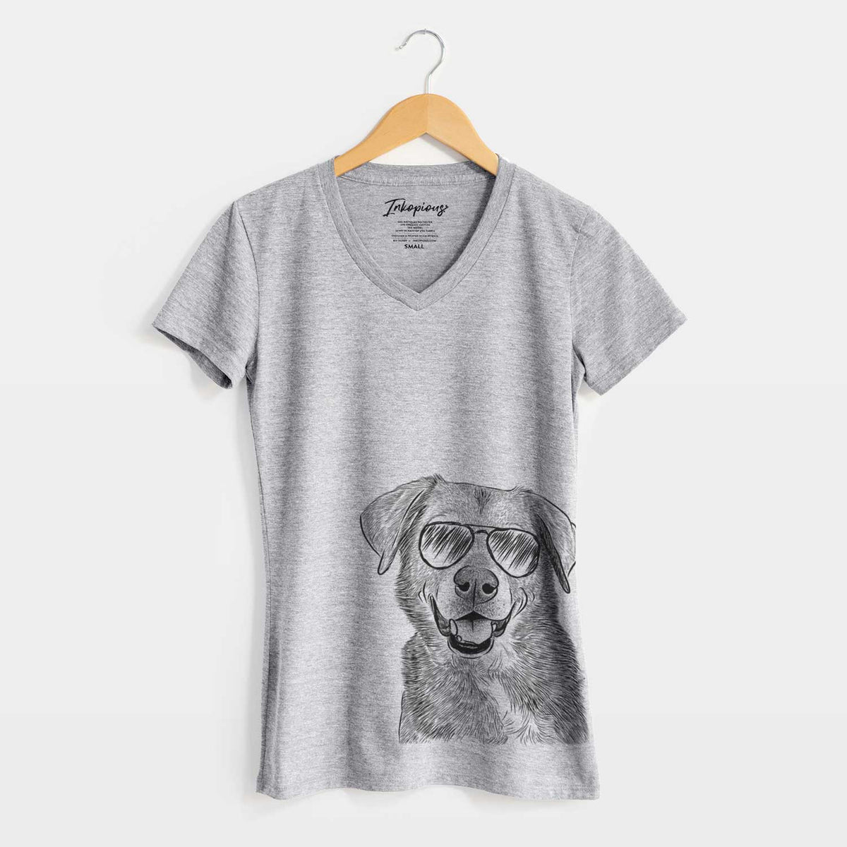 Aviator Oliver the Mixed Breed - Women&#39;s V-neck Shirt