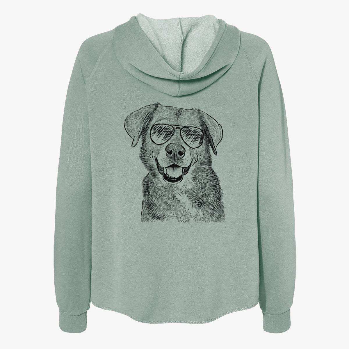 Oliver the Mixed Breed - Women's Cali Wave Zip-Up Sweatshirt