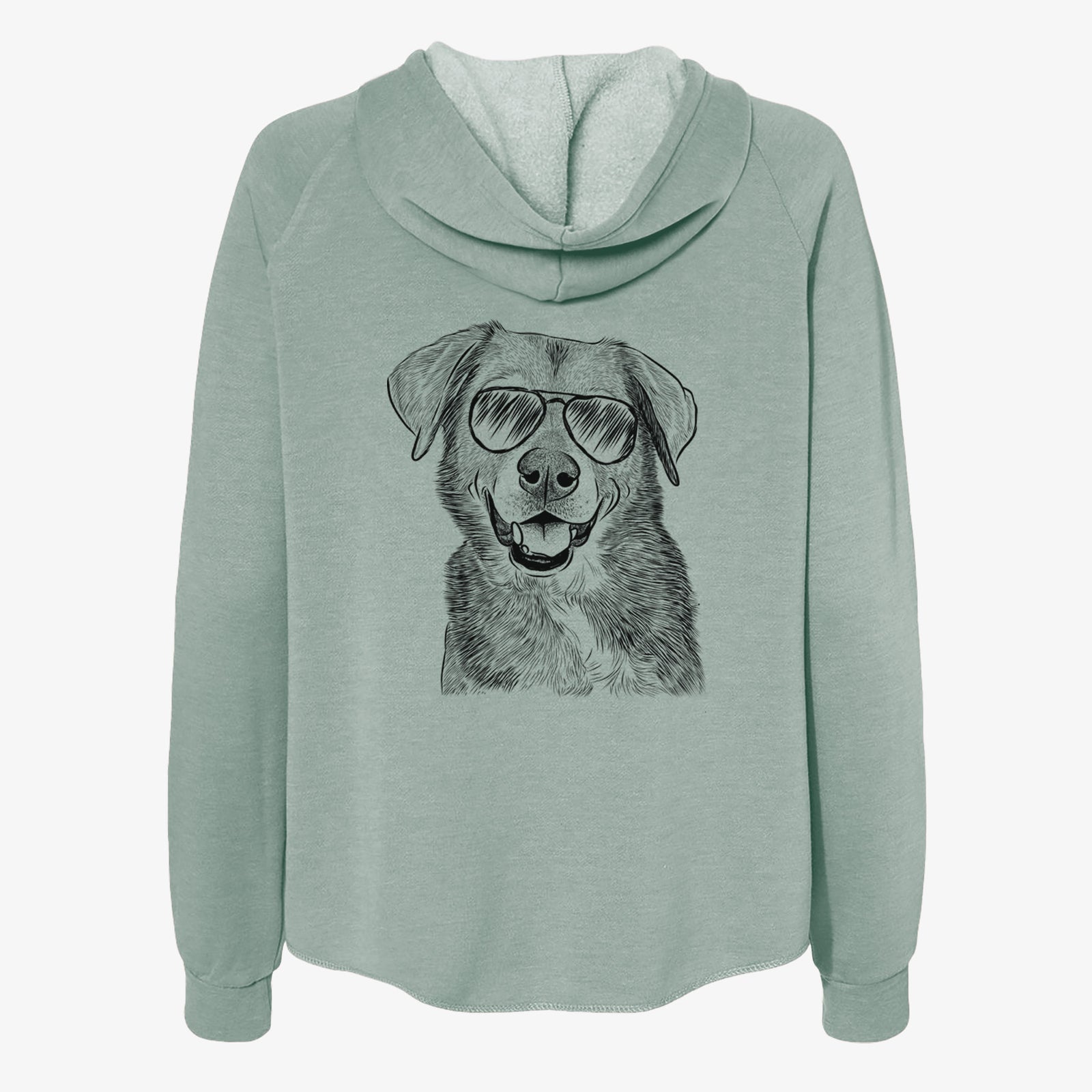 Oliver the Mixed Breed - Women's Cali Wave Zip-Up Sweatshirt