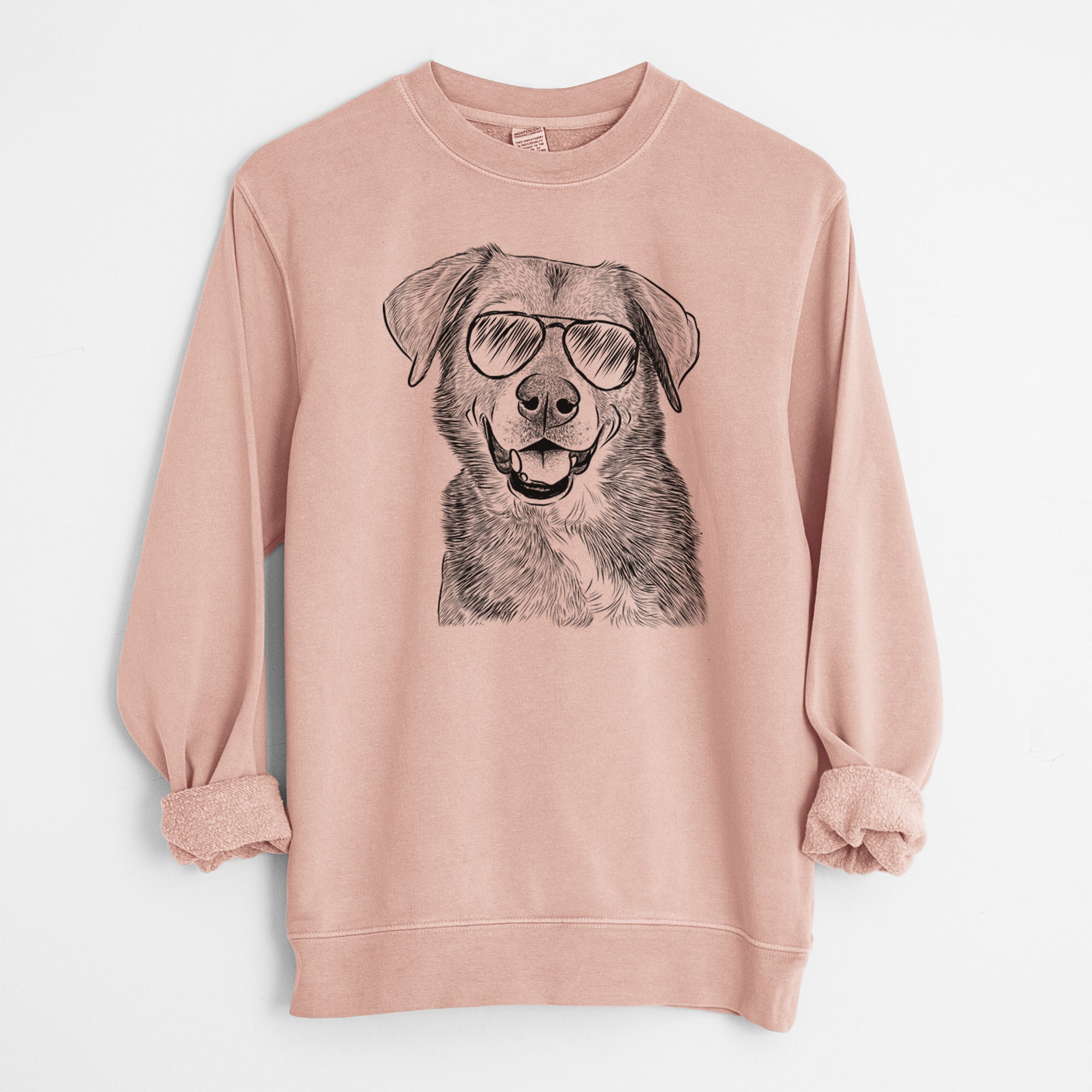 Aviator Oliver the Mixed Breed - Unisex Pigment Dyed Crew Sweatshirt