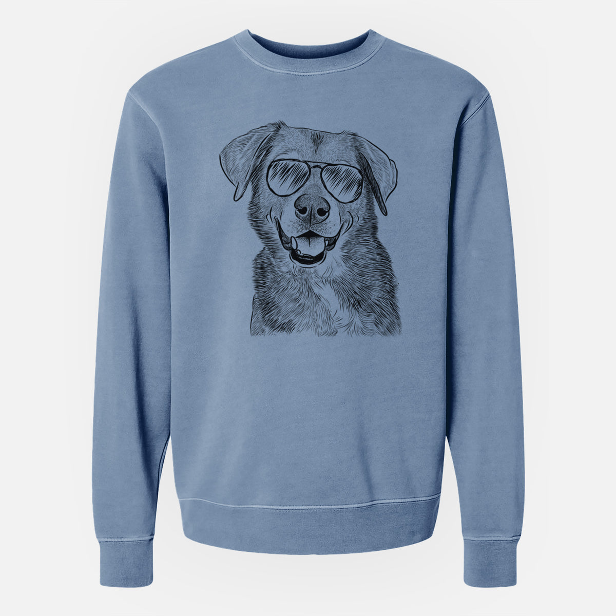 Aviator Oliver the Mixed Breed - Unisex Pigment Dyed Crew Sweatshirt