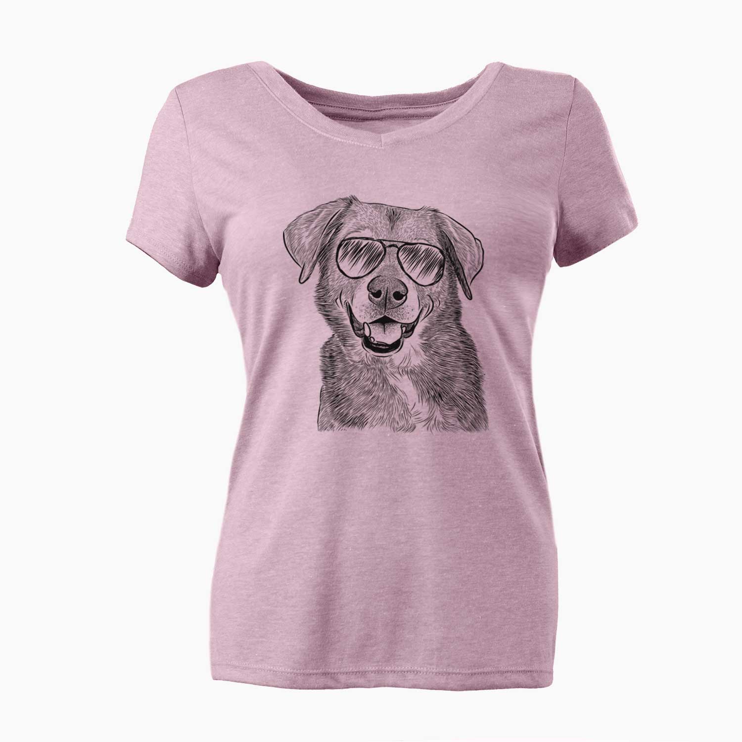 Aviator Oliver the Mixed Breed - Women's V-neck Shirt