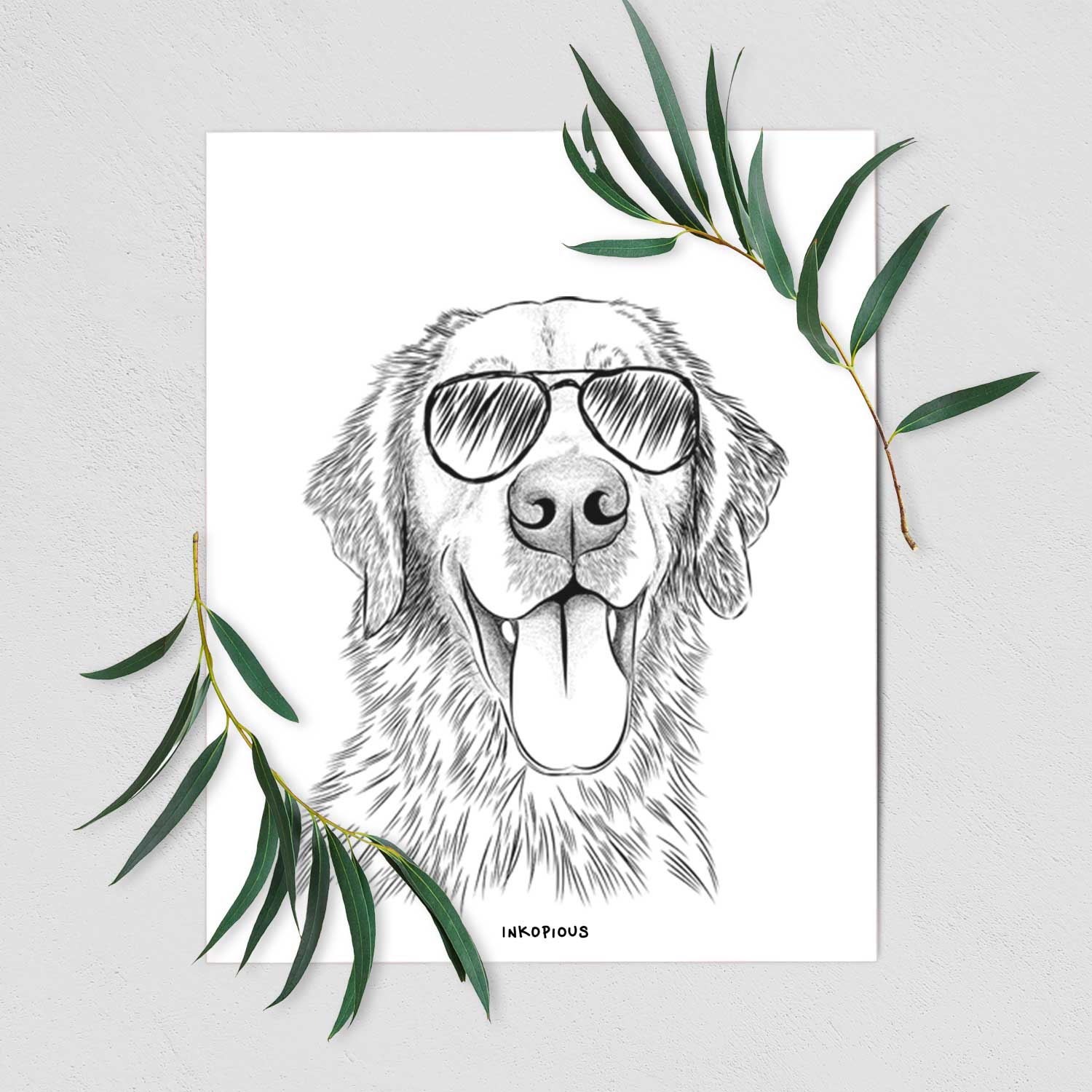 Oliver Tredup the Golden Retriever Art Print