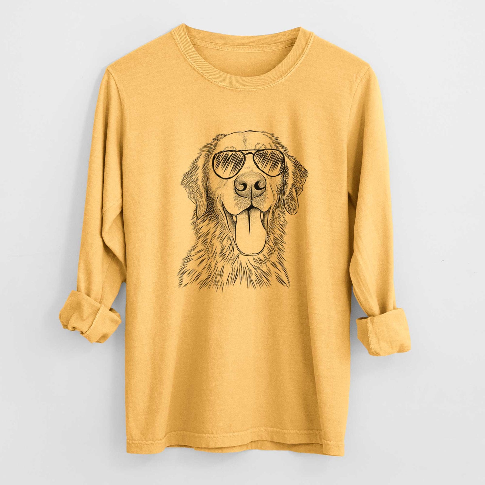 Aviators Oliver Tredup the Golden Retriever - Heavyweight 100% Cotton Long Sleeve