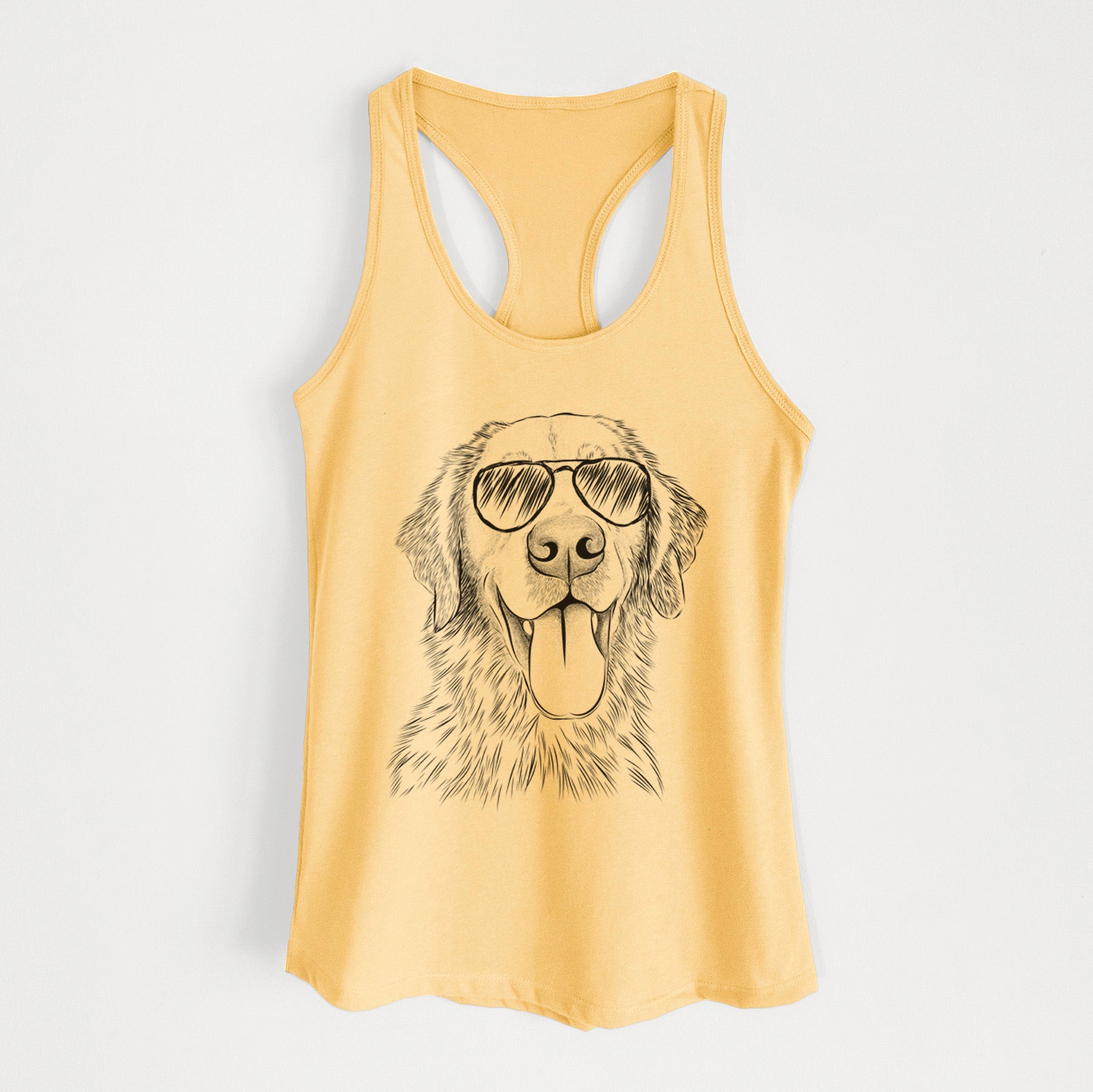 Oliver Tredup the Golden Retriever - Women's Racerback Tanktop