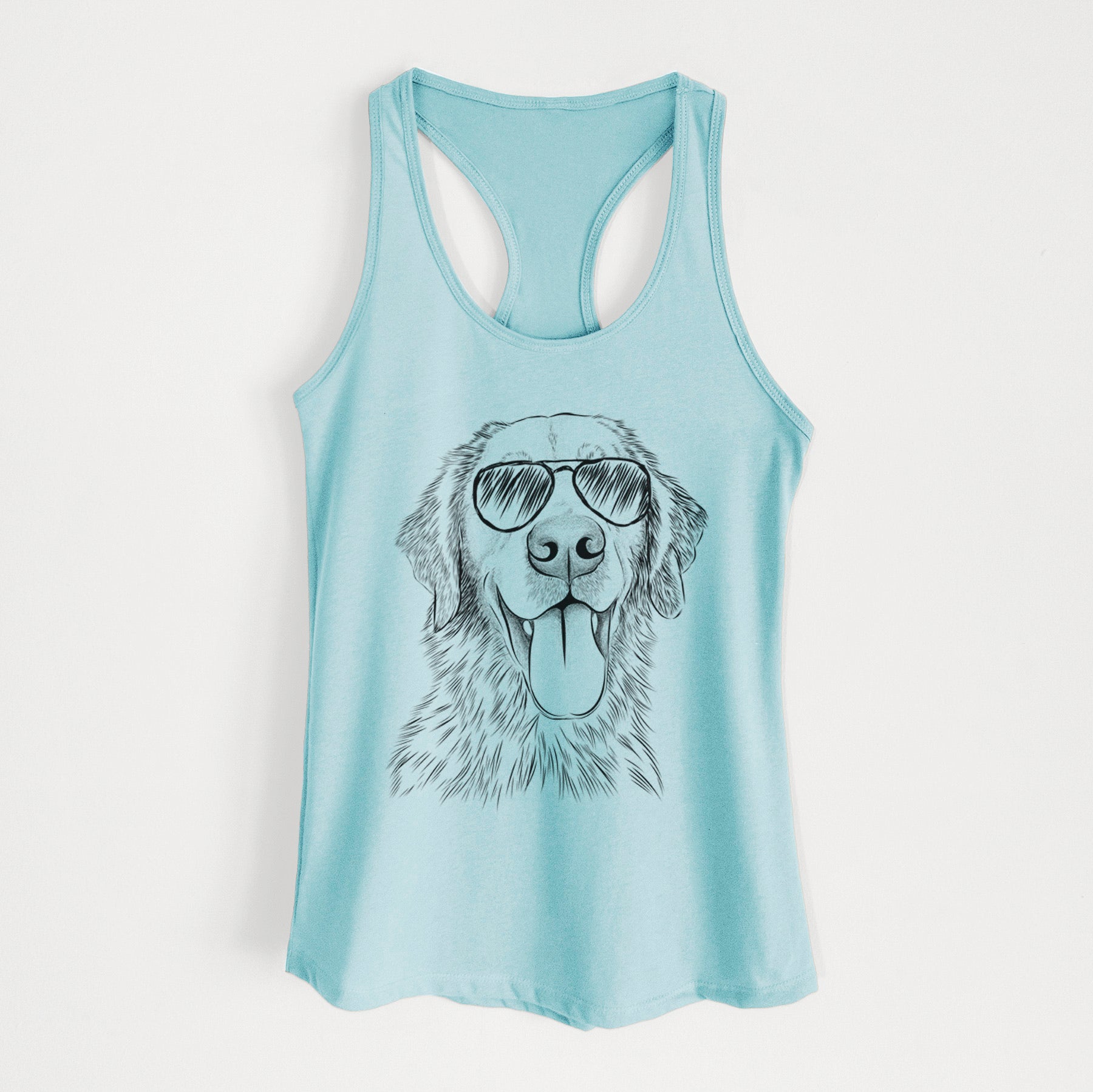 Oliver Tredup the Golden Retriever - Women's Racerback Tanktop