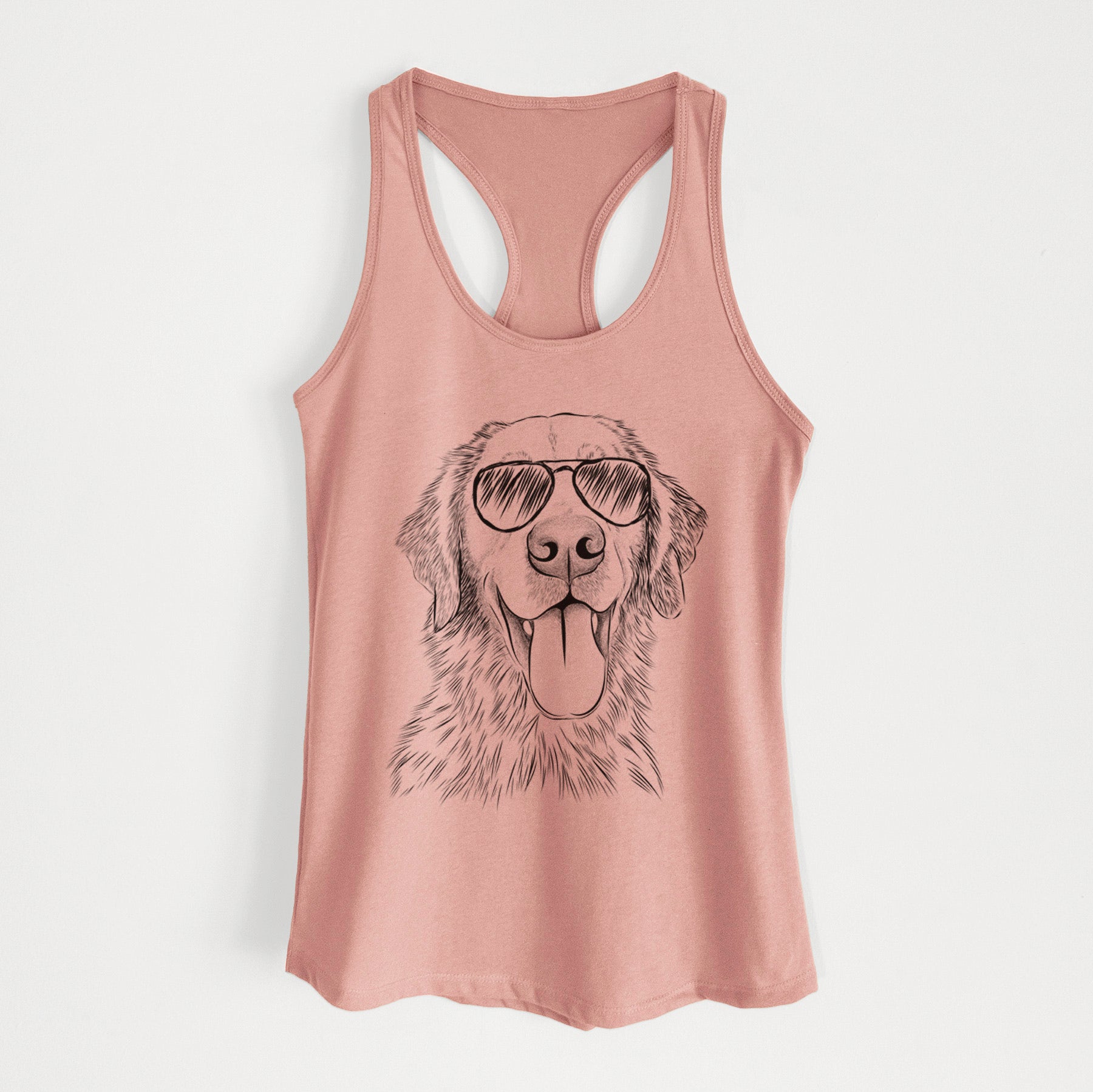 Oliver Tredup the Golden Retriever - Women's Racerback Tanktop