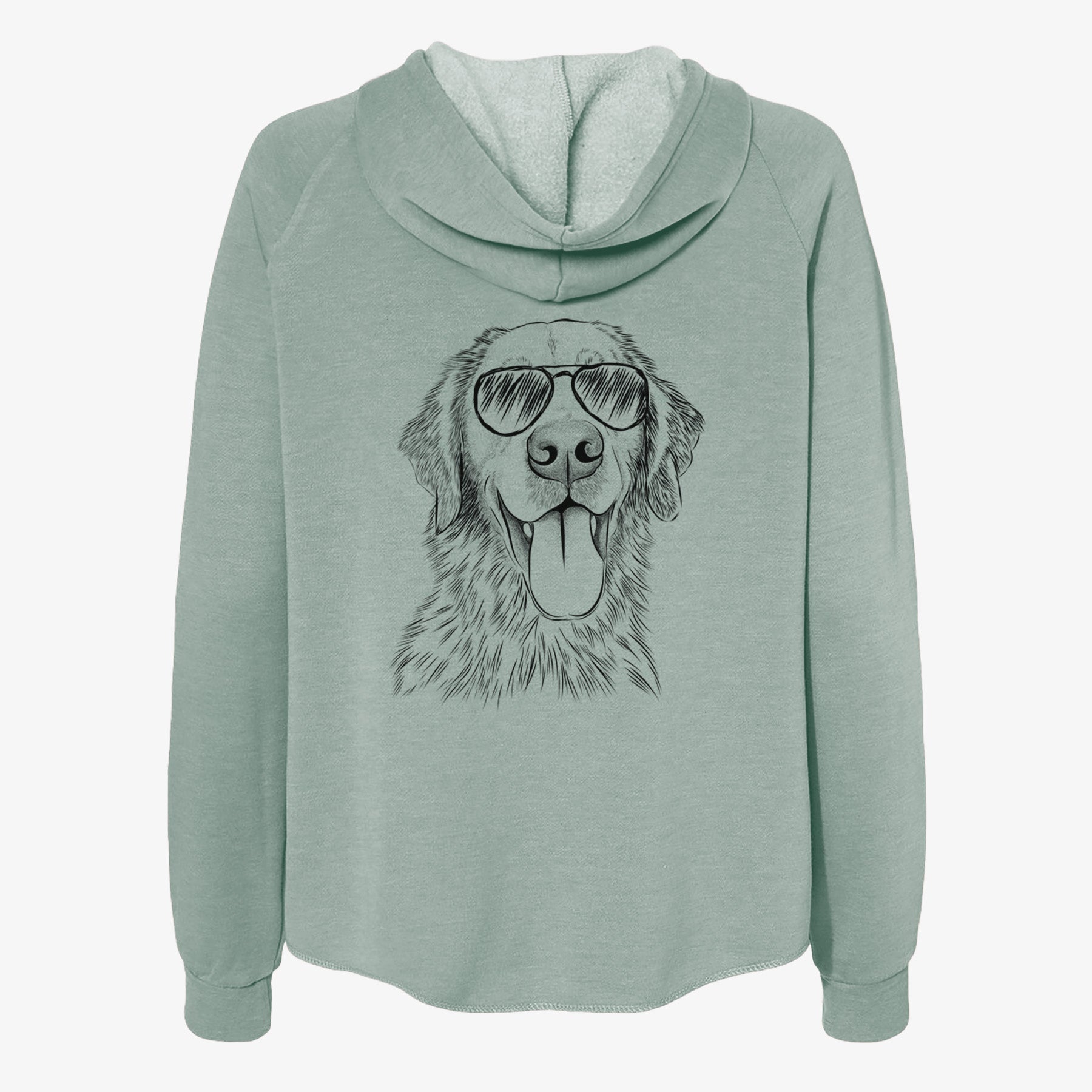 Oliver Tredup the Golden Retriever - Women's Cali Wave Zip-Up Sweatshirt