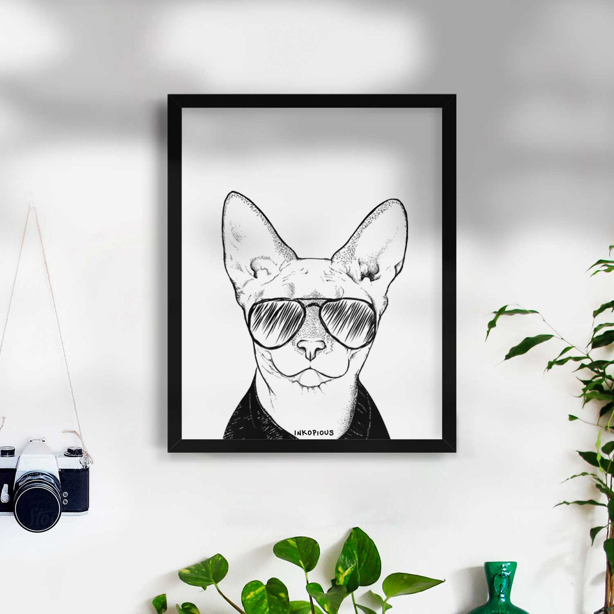 Oliver Watson the Sphynx Cat Art Print