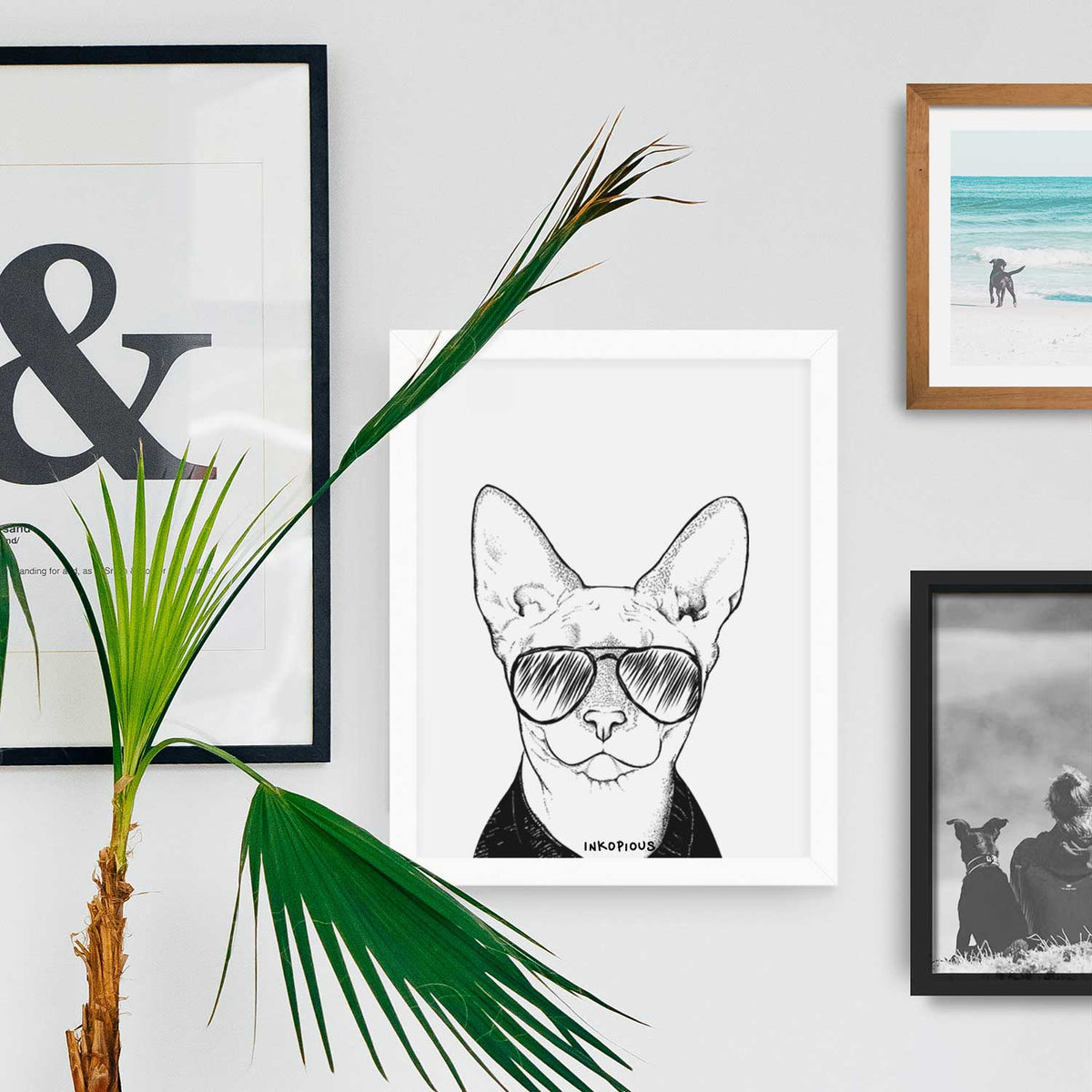 Oliver Watson the Sphynx Cat Art Print