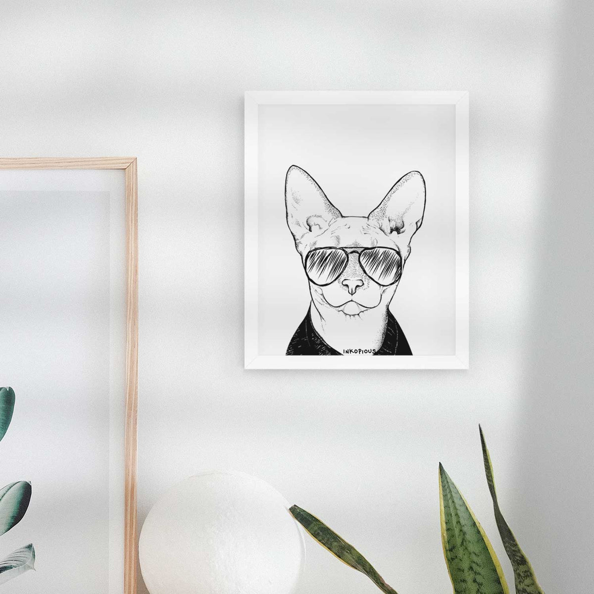 Oliver Watson the Sphynx Cat Art Print
