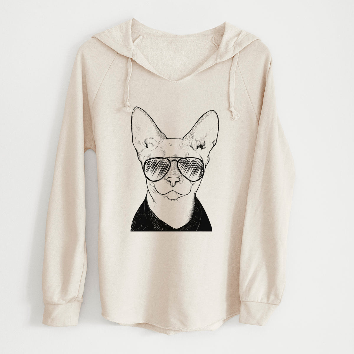 Aviator Oliver Watson the Sphynx Cat - Cali Wave Hooded Sweatshirt