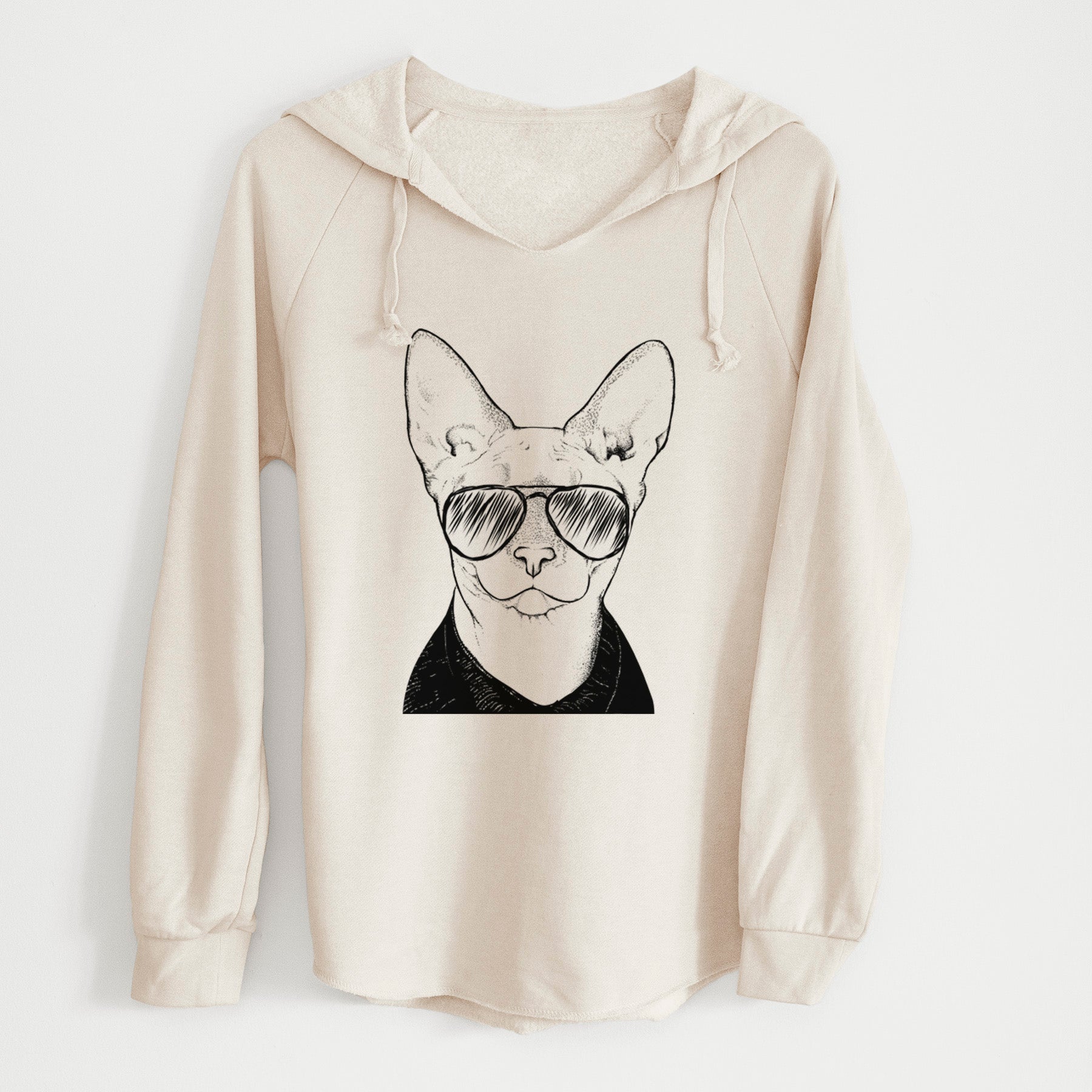 Aviator Oliver Watson the Sphynx Cat - Cali Wave Hooded Sweatshirt
