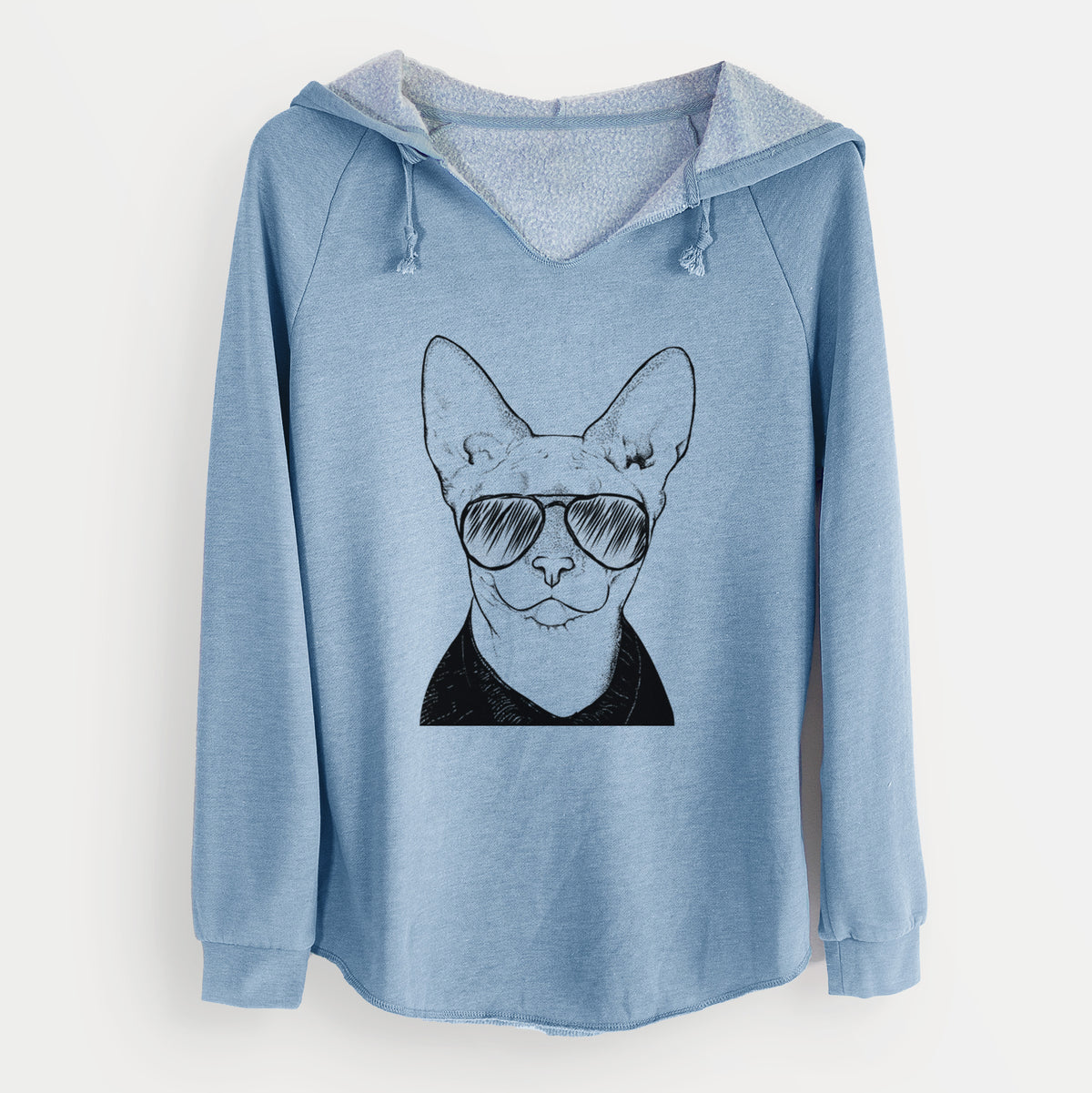 Aviator Oliver Watson the Sphynx Cat - Cali Wave Hooded Sweatshirt